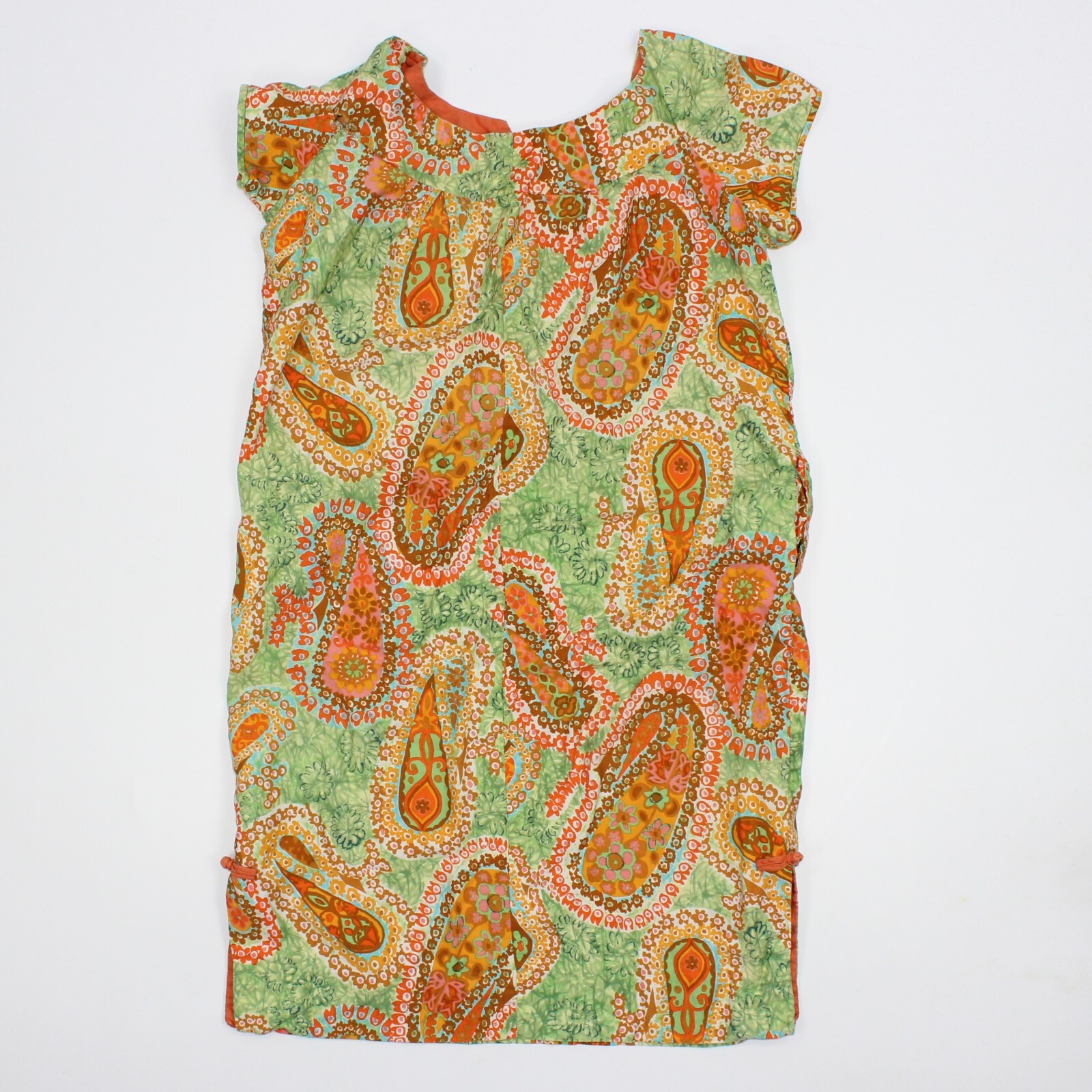 Vintage Kiyomi Hawaii Sz M/L Hawaiian Multicolor Paisley Print Dress 60s MuuMuu