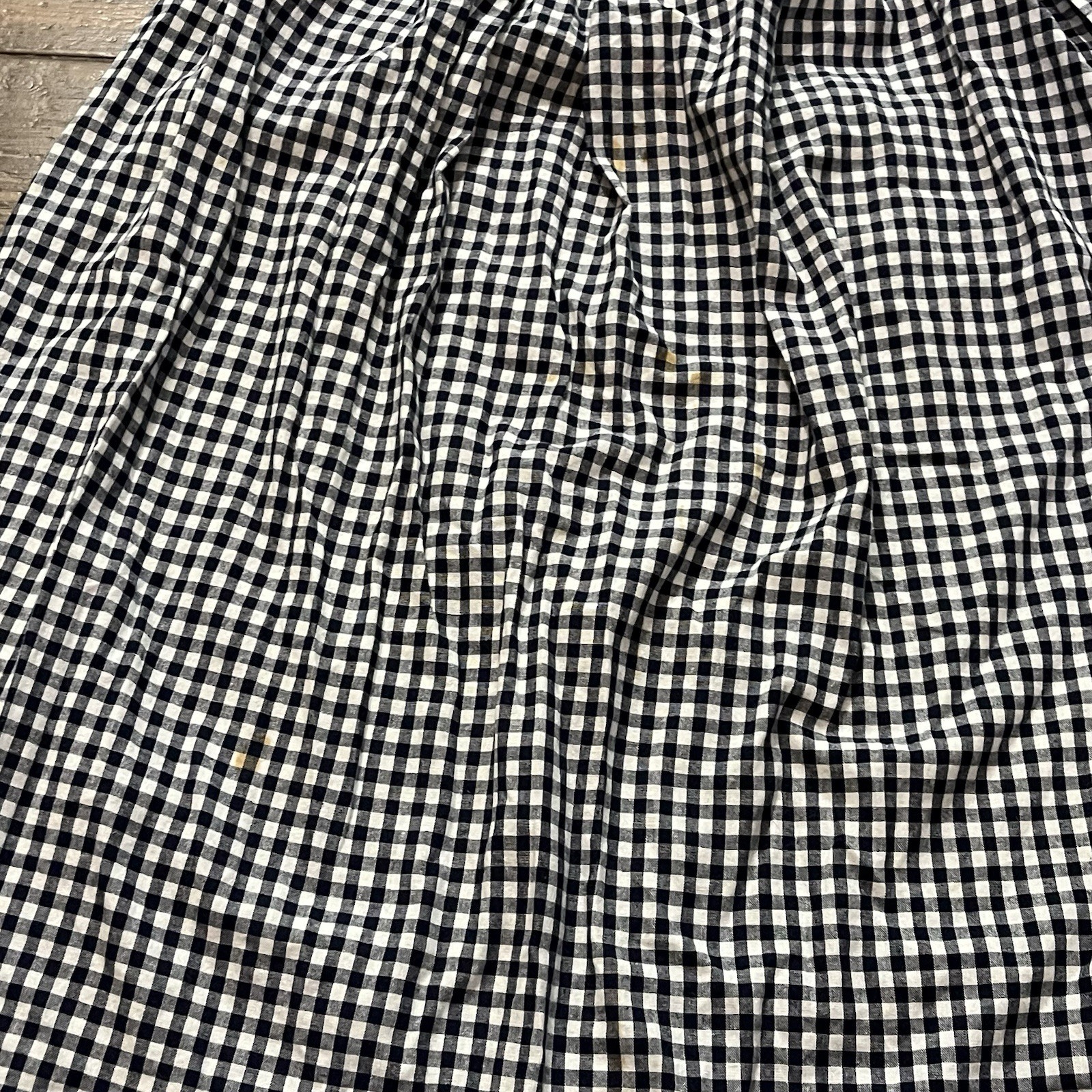 Vintage BECHAMEL Straw Hat Gingham Sweater And Skirt Set Size Large READ DETAILS