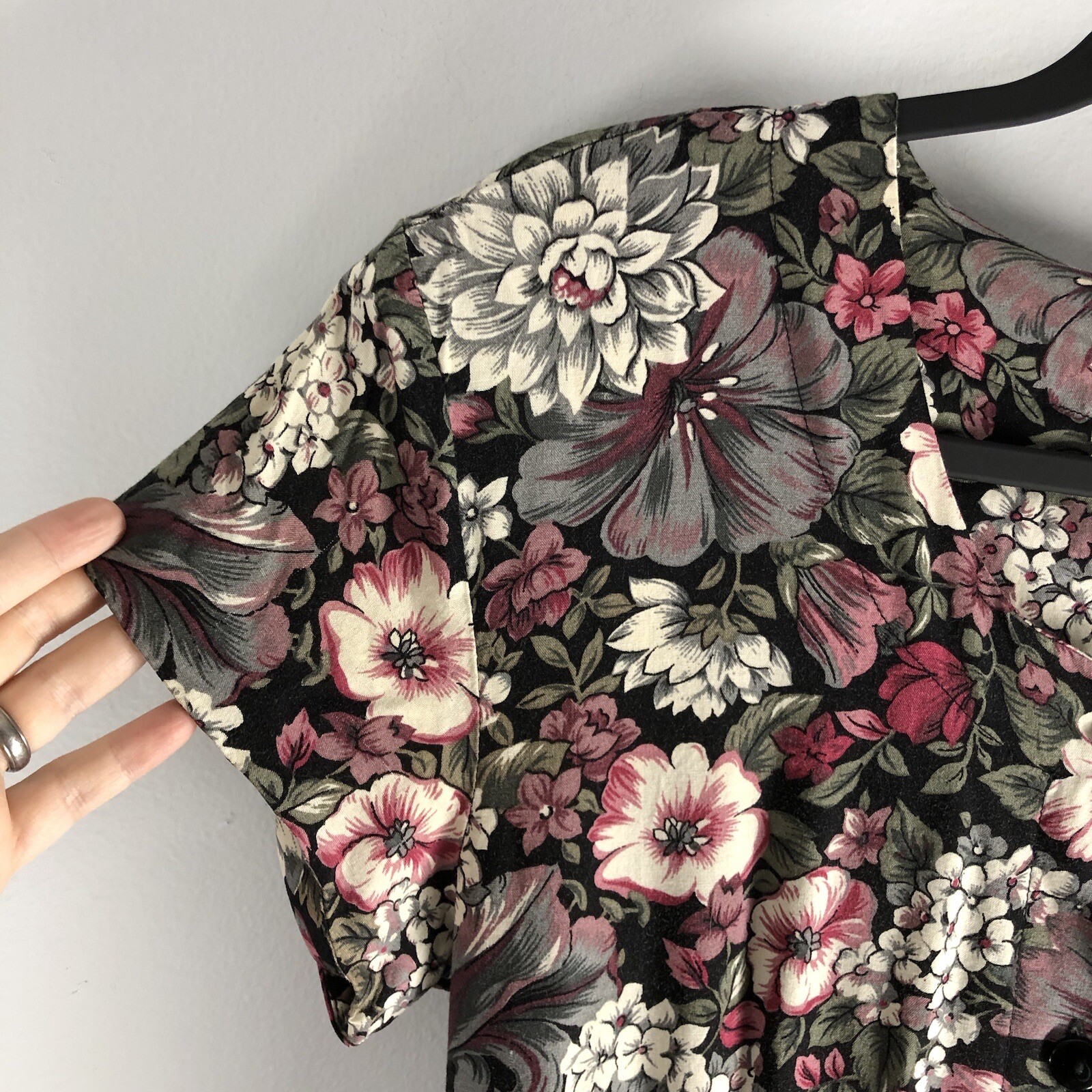 Country Romance Size 7/8 Cottagecore Floral 80s Cotton Garden Party Dress *FLAWS