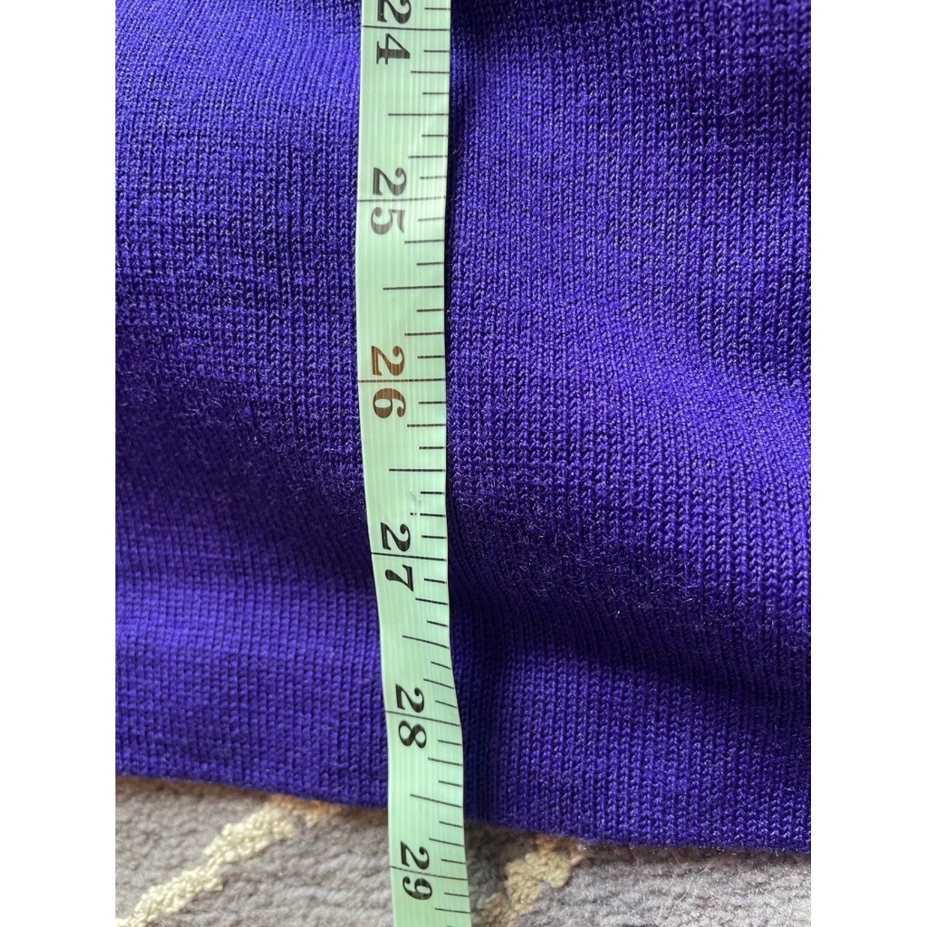 Vintage Claudia S. Drees Violet Knit Midi Skirt & Cardigan Set Size Small