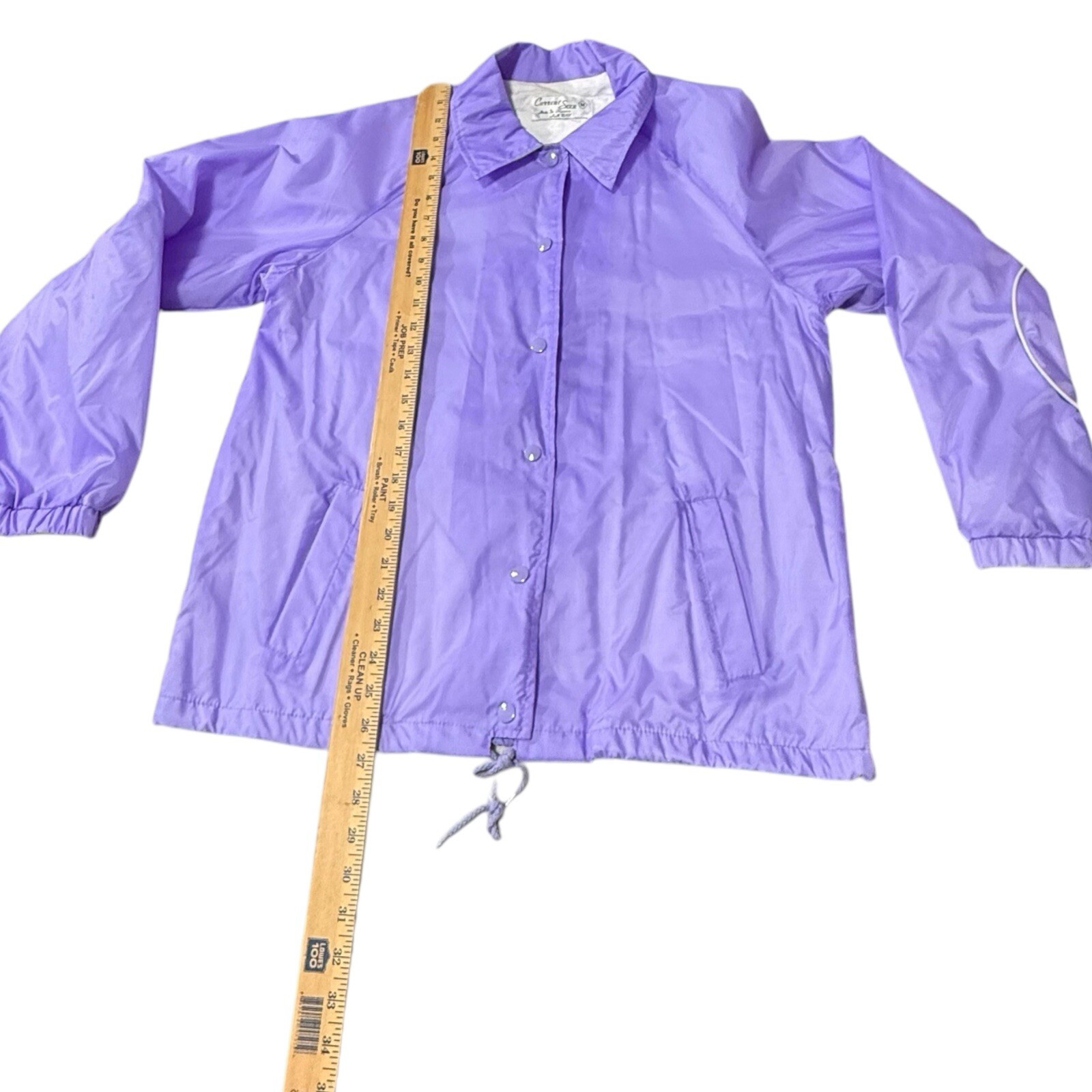 Vintage NOS 1980s Lilac Wind Breaker Jacket Current Seen Size M Snap Front New!!