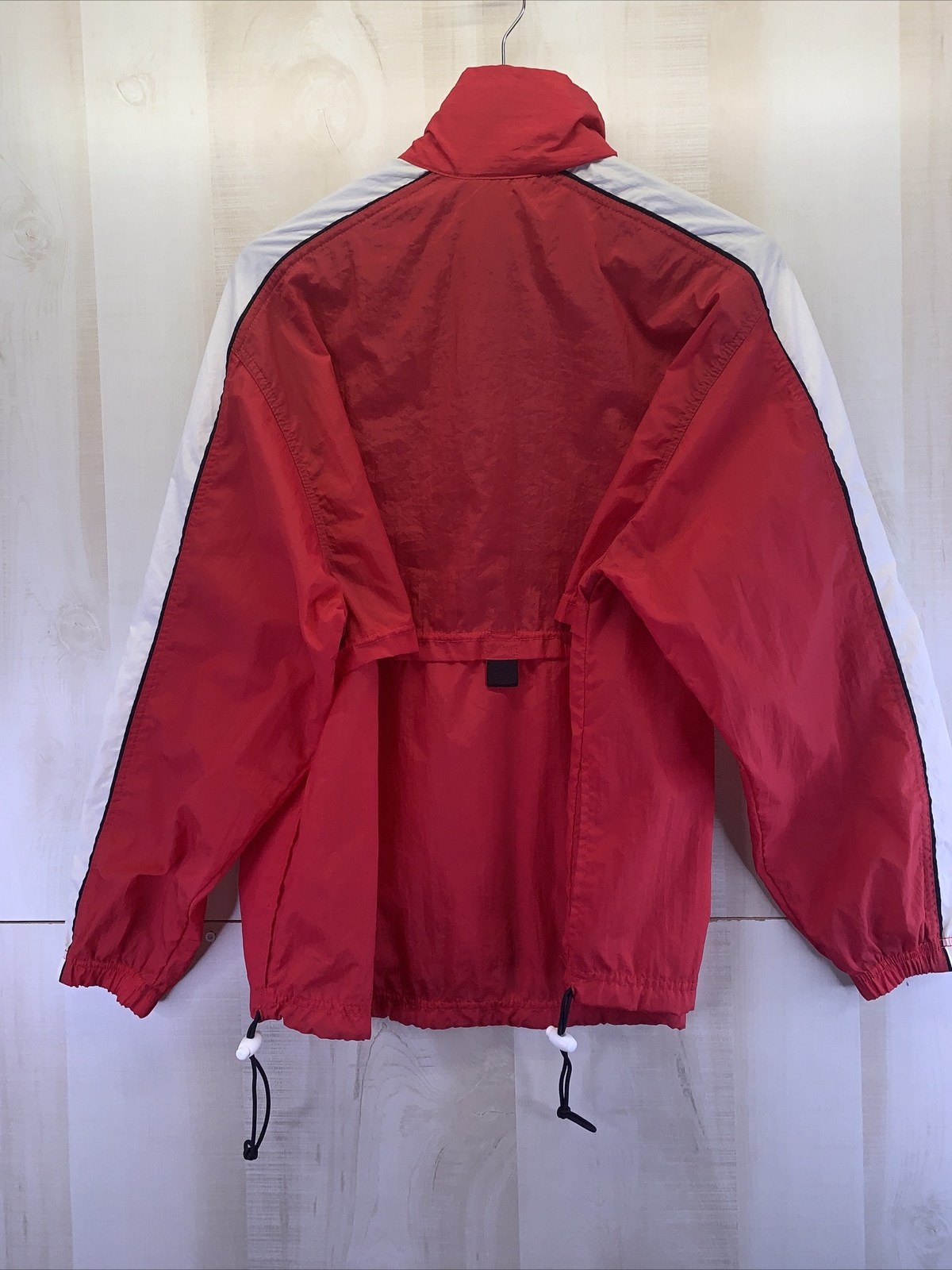 Vintage 1990s Kathy Ireland Active Womens red Nylon Windbreaker Jacket Size S/M-