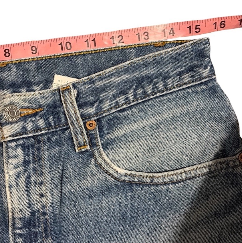 Vintage Levis 505 0216 Womens 31×26 Jeans Straight Distressed Paint Indigo Fades
