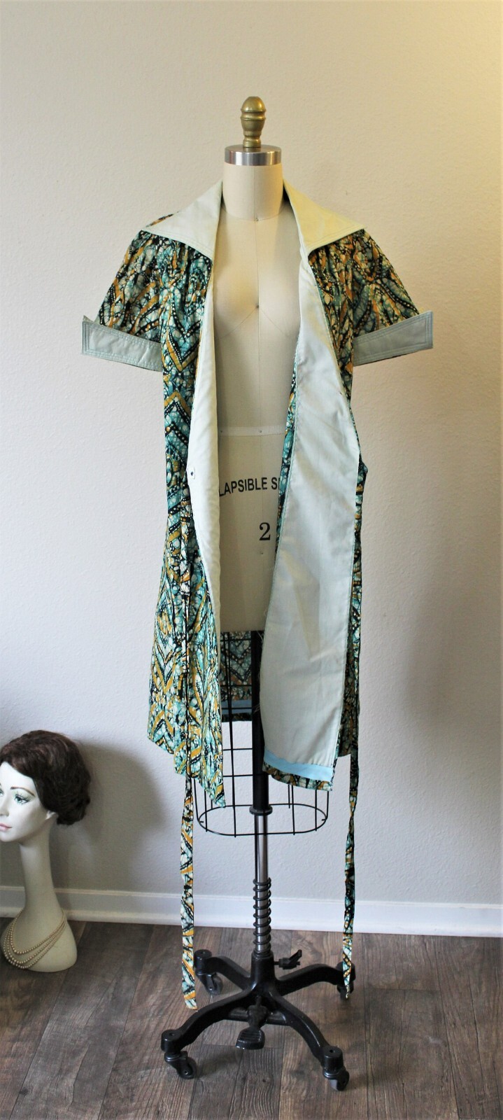 VTG 40s 50s NOS Mother and daughter Matching Set Wrap Around Cotton Day Dresses