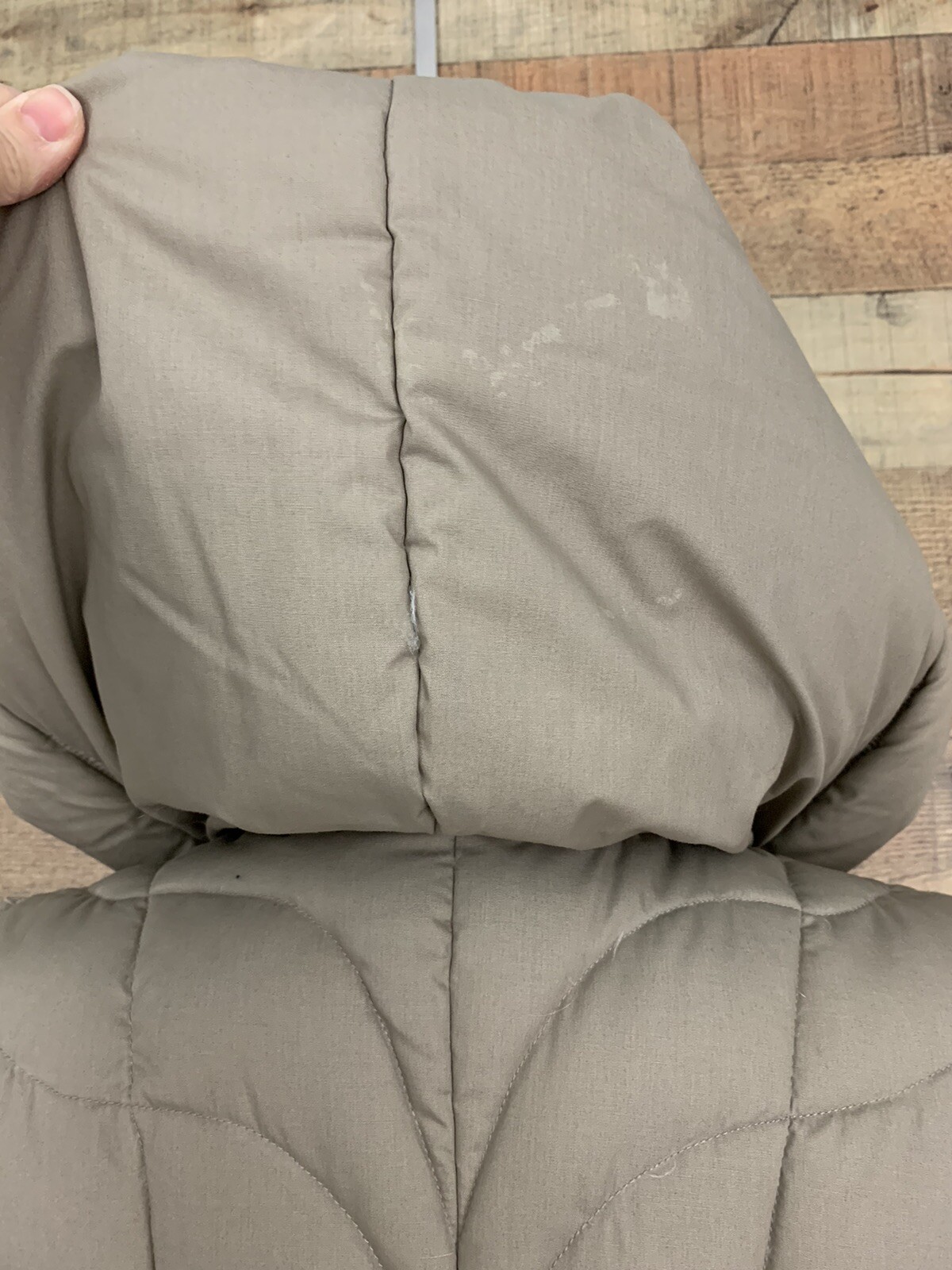 Vintage 1980’s Foxland Lanson Quilted Down Filled Coat Size Large Hooded