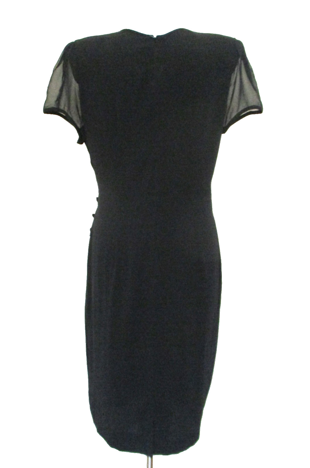 Vintage Barbara Barbara Dress Size M Women Black Sheer Sleeves