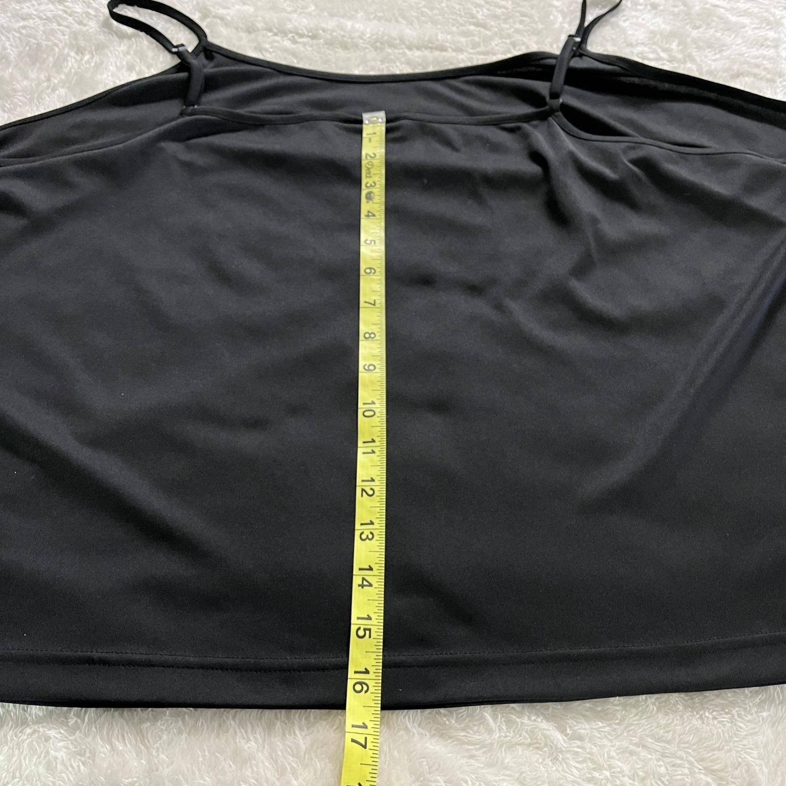 VTG Fashion Bug Plus Size 26/28W Black Camisole Spaghetti Strap Y2K 4X