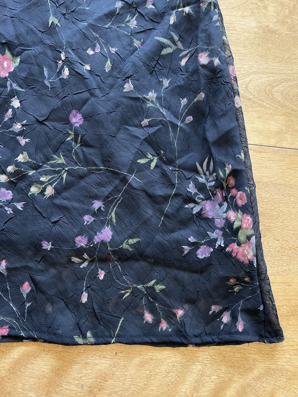 Vintage 90s Sike Floral Slip Dress Whimsigoth Fairy Grunge Evening Y2K Size S