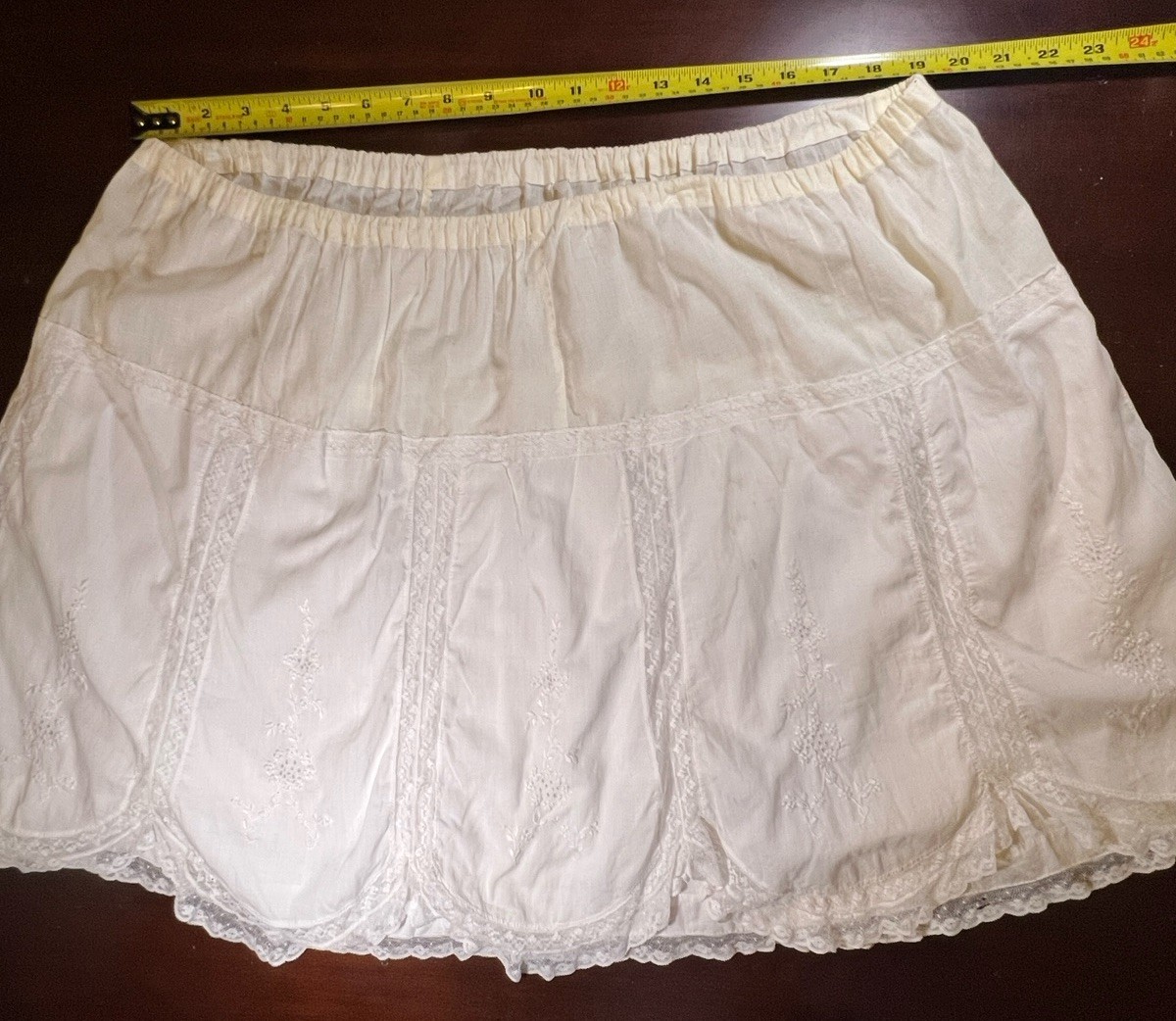Vintage Antique Lot Of 3 Half Slips (2) & Full Slip (1) – White Cotton & Lace