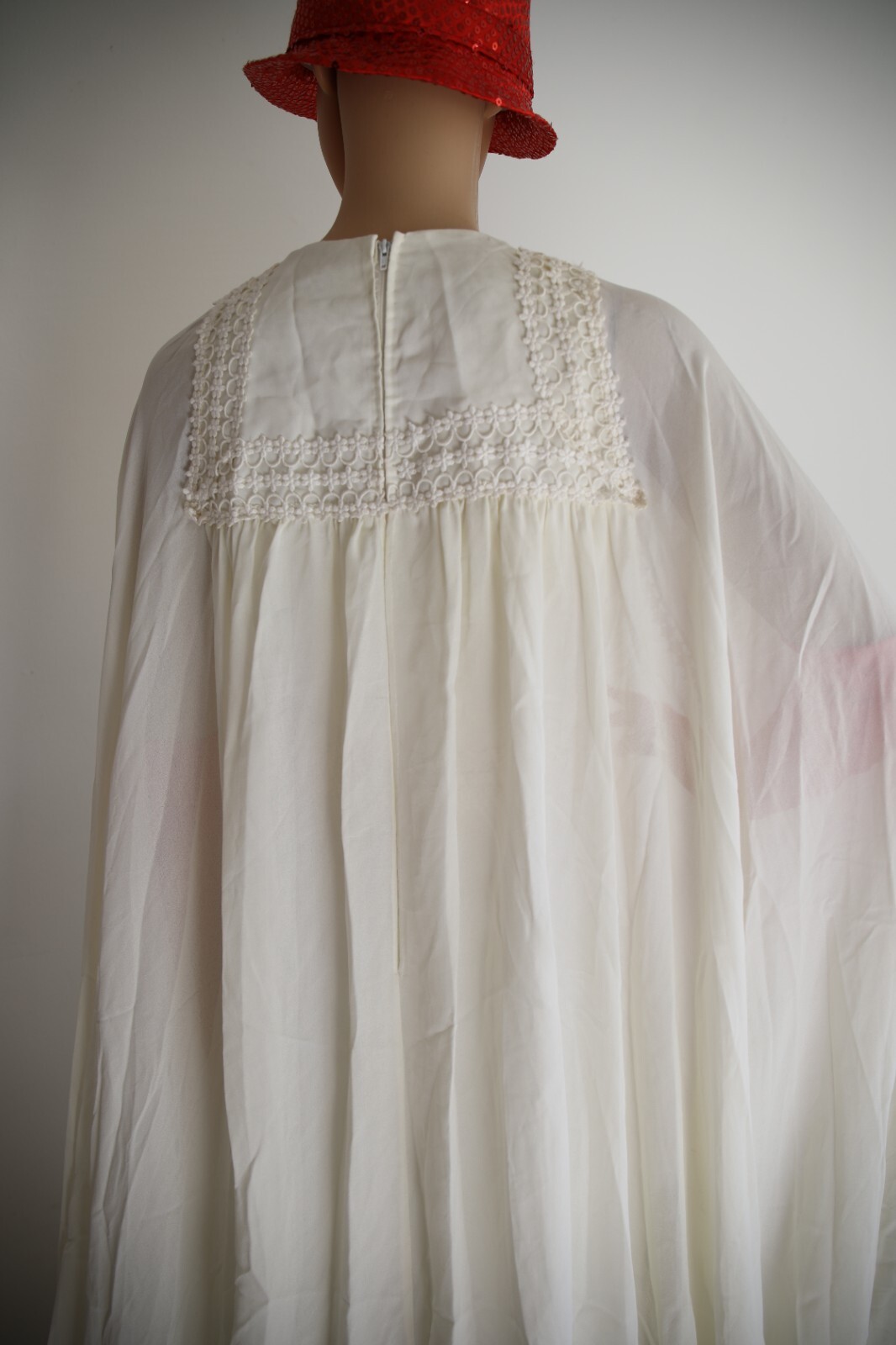 Rare Vintage Bridal Dress 1960’s Maggy Rouff Paris Couture Mod🌿Gown Cape