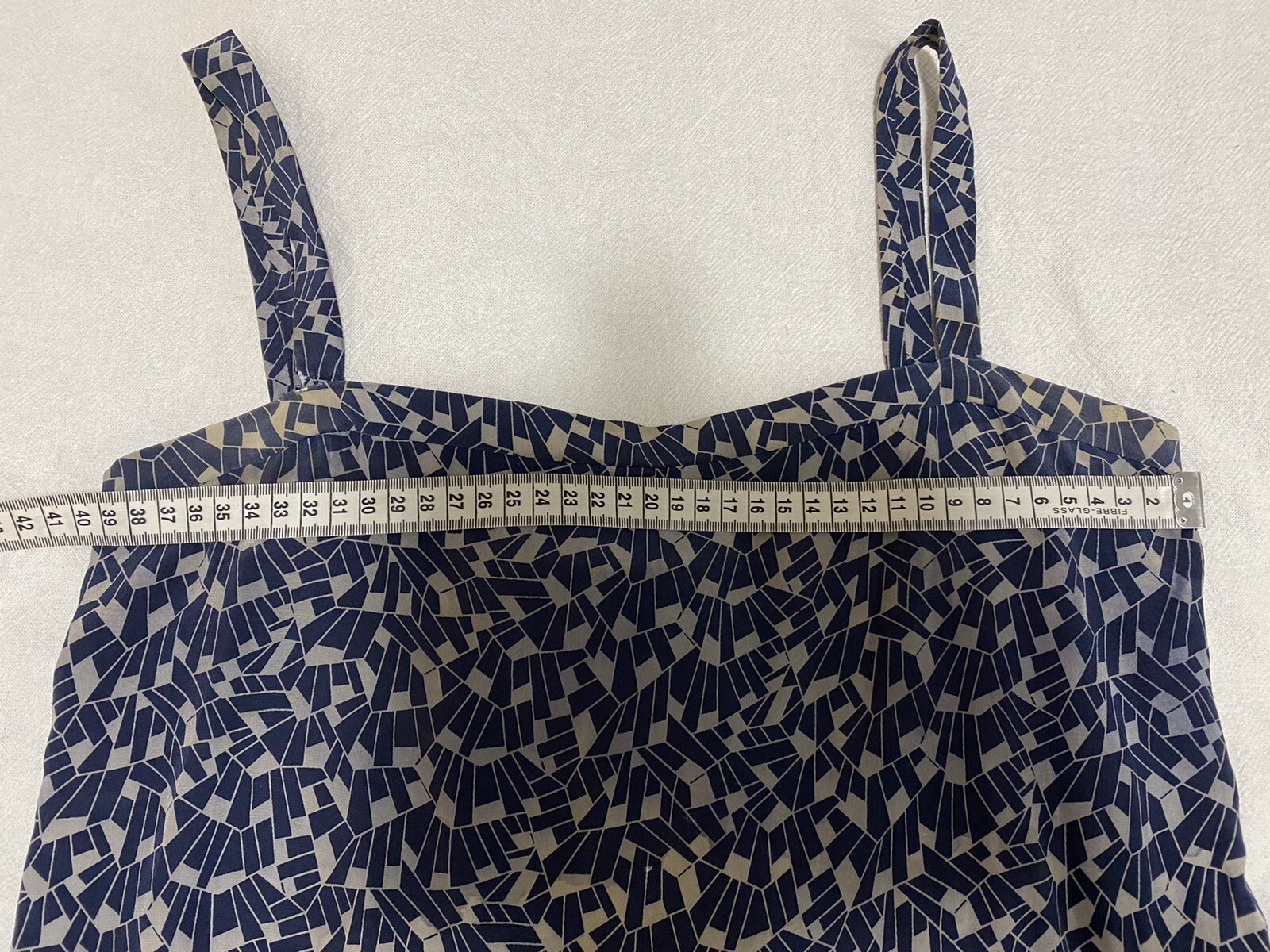 Vintage Georges Rech 100% SILK Sz XXS 70s Retro Paris France Navy Strappy Dress