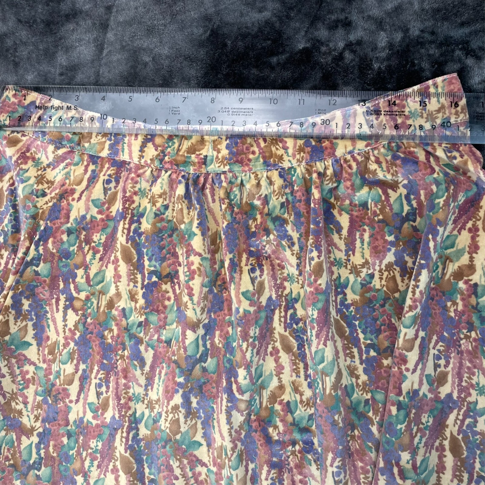 Marguerite Rubel San Francisco Vintage Skirt Size 16 Retro Floral Trad Wife