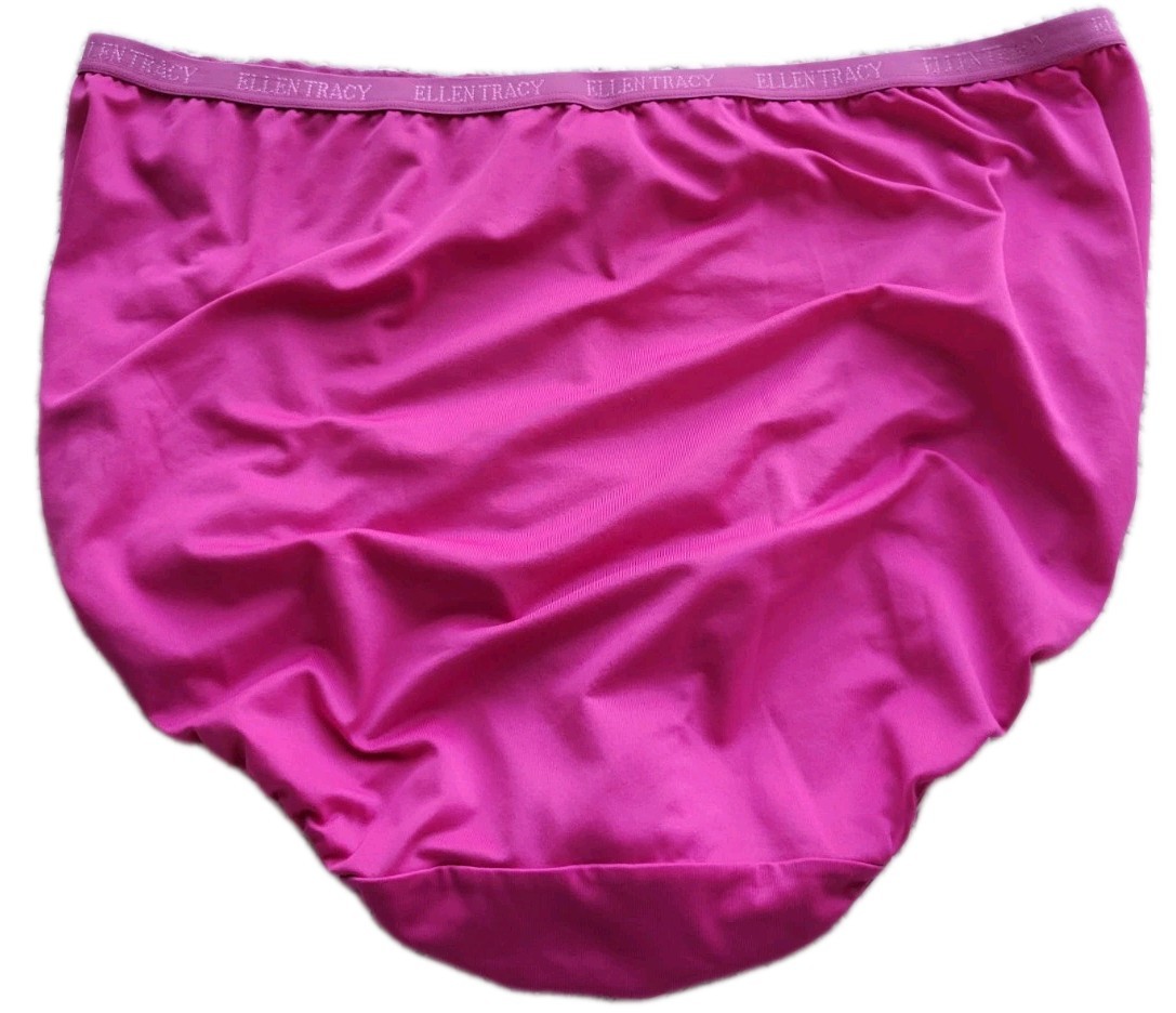 XL/8 Vintage Bikini Panties Pink Satin polyester Spandex Y2K