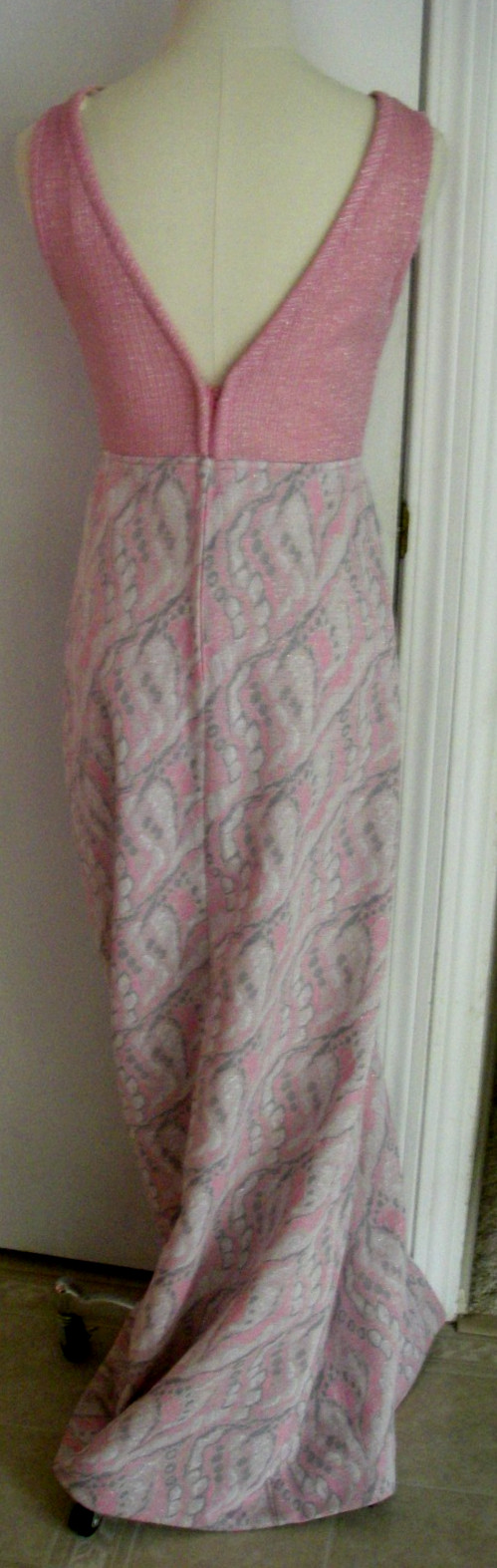 Vintage 60s 70s Mod Hippie Brady Bunch Toni Todd Sleeveless Maxi Dress Sz Small