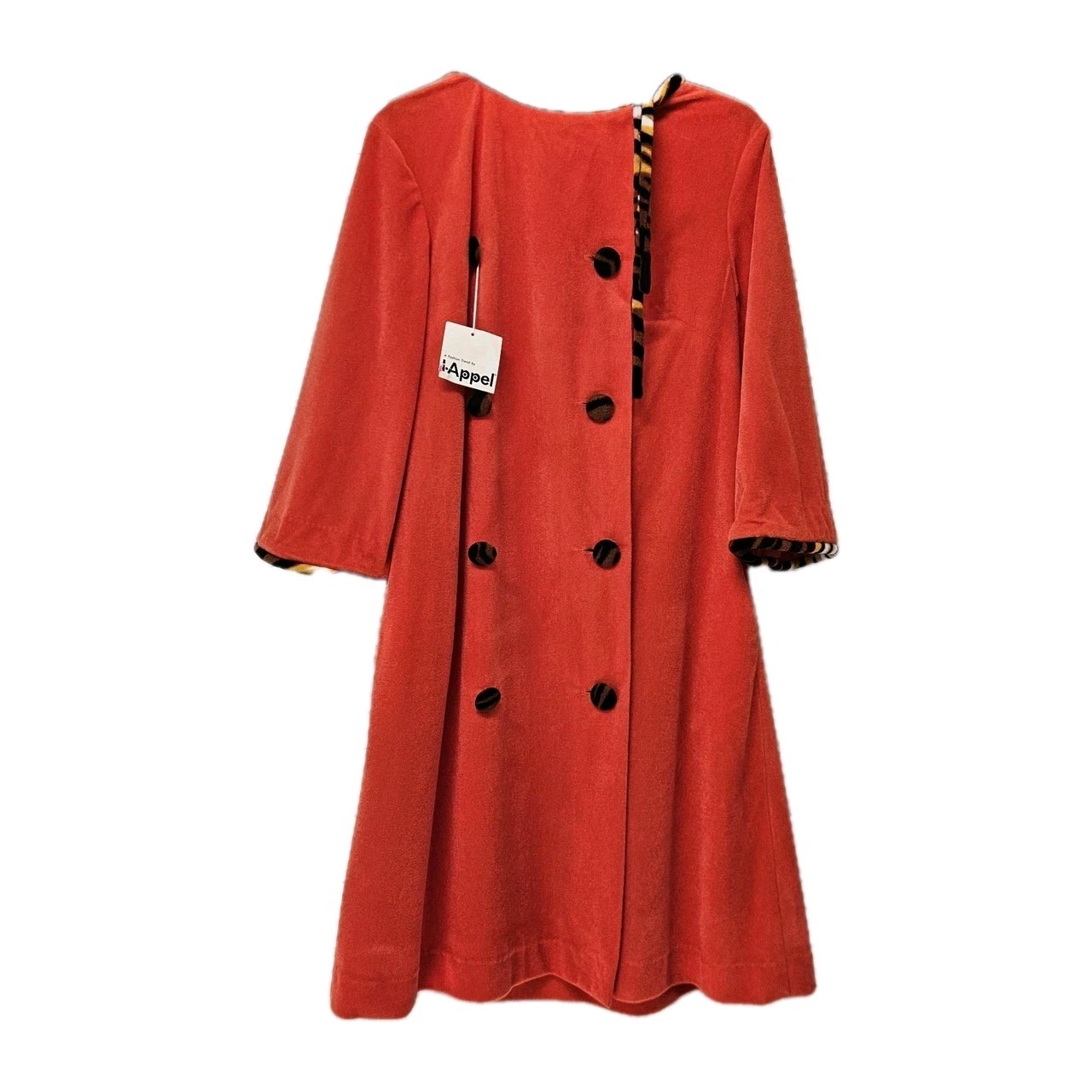 Nwt Vtg I-appel 70s Orange Velour Dress MuMu MooMoo Housecoat Hippy Women’s M 18
