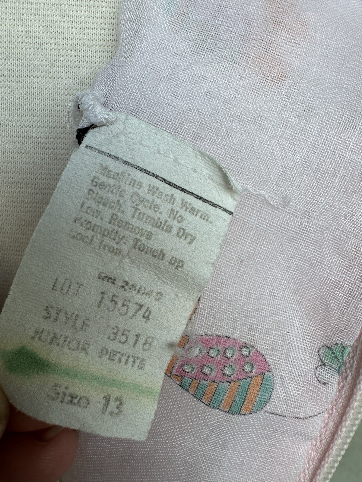 Vtg 70’s Terri Petites Mini Dress Pink Pastel Mouse Flower Print Junior 13 Wmn S
