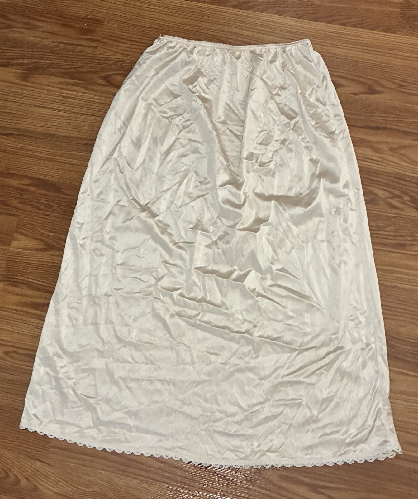 Vintage WARNERS “Perfect Measure” Long Half Slip Ivory Lace M Medium Nylon Pinup
