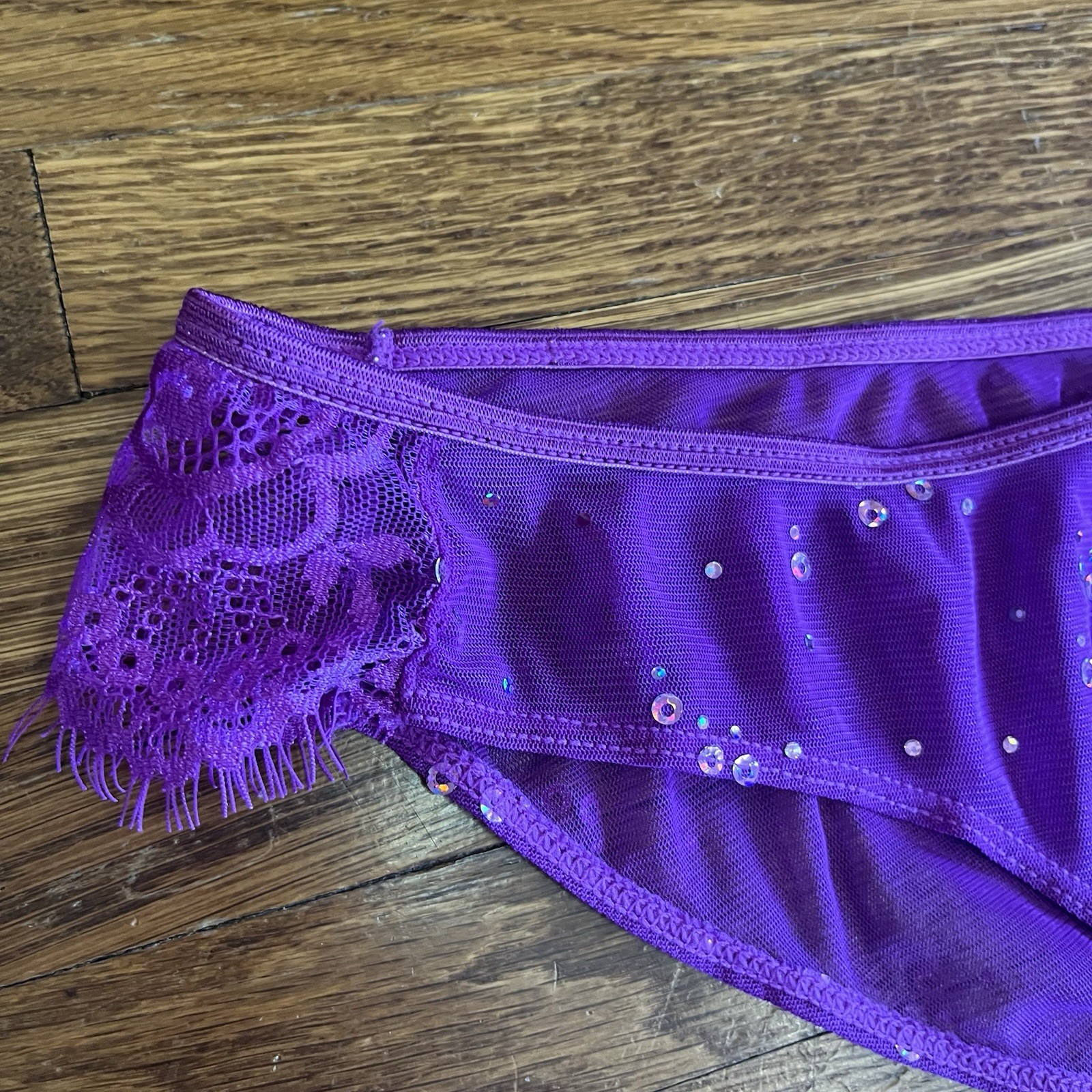 vtg Y2k Victorias Secret Sexy Little Things Panties S Purple Fairy Lace Brief