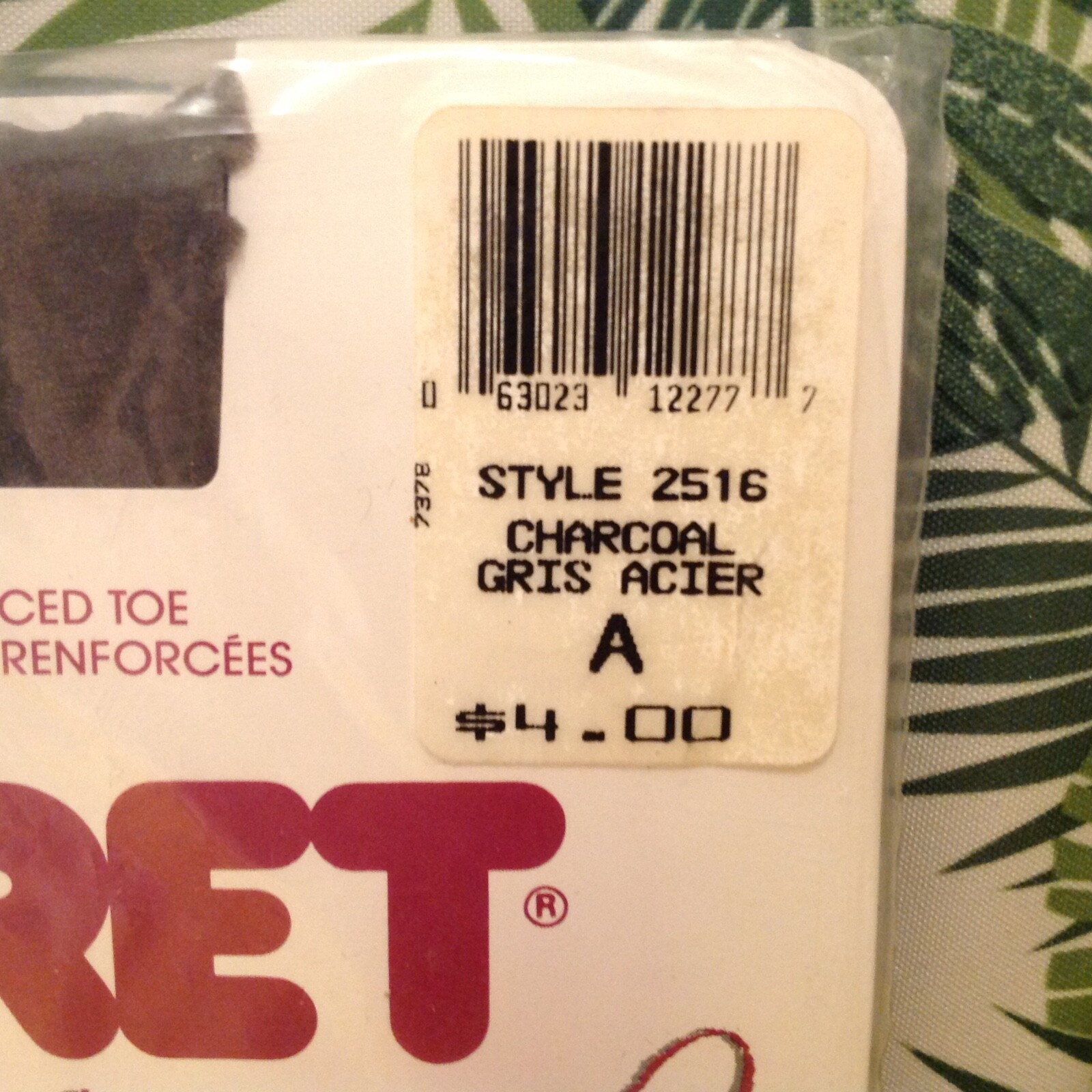 Vintage Pantyhose Secret International Color Charcoal Size A 90-120 Lbs B004C