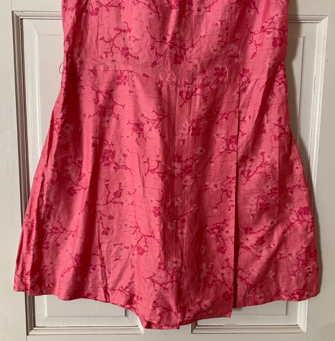Vintage EVELYN PEARSON Romper Size 12 Pink Floral Sleeveless Faux Wrap Women’s
