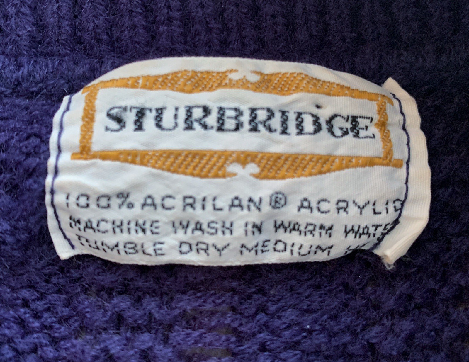 Vintage 70s Sturbridge Blue Cable Knit Sweater Cape Poncho Collared
