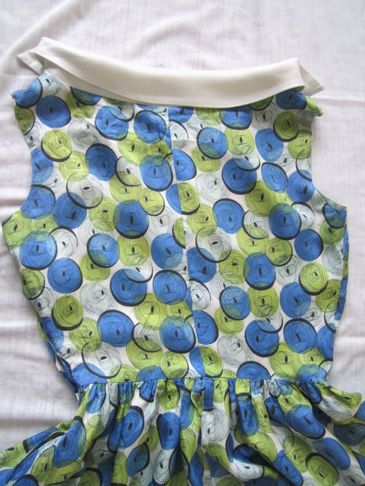 Vintage 40s Dress Costume Junior Fashion by Carole King Swing Skirt Boat Collar