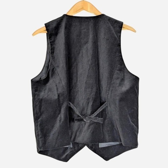 Vintage 90s Westbound Santa Applique Snowflake Holiday Vest Black Medium