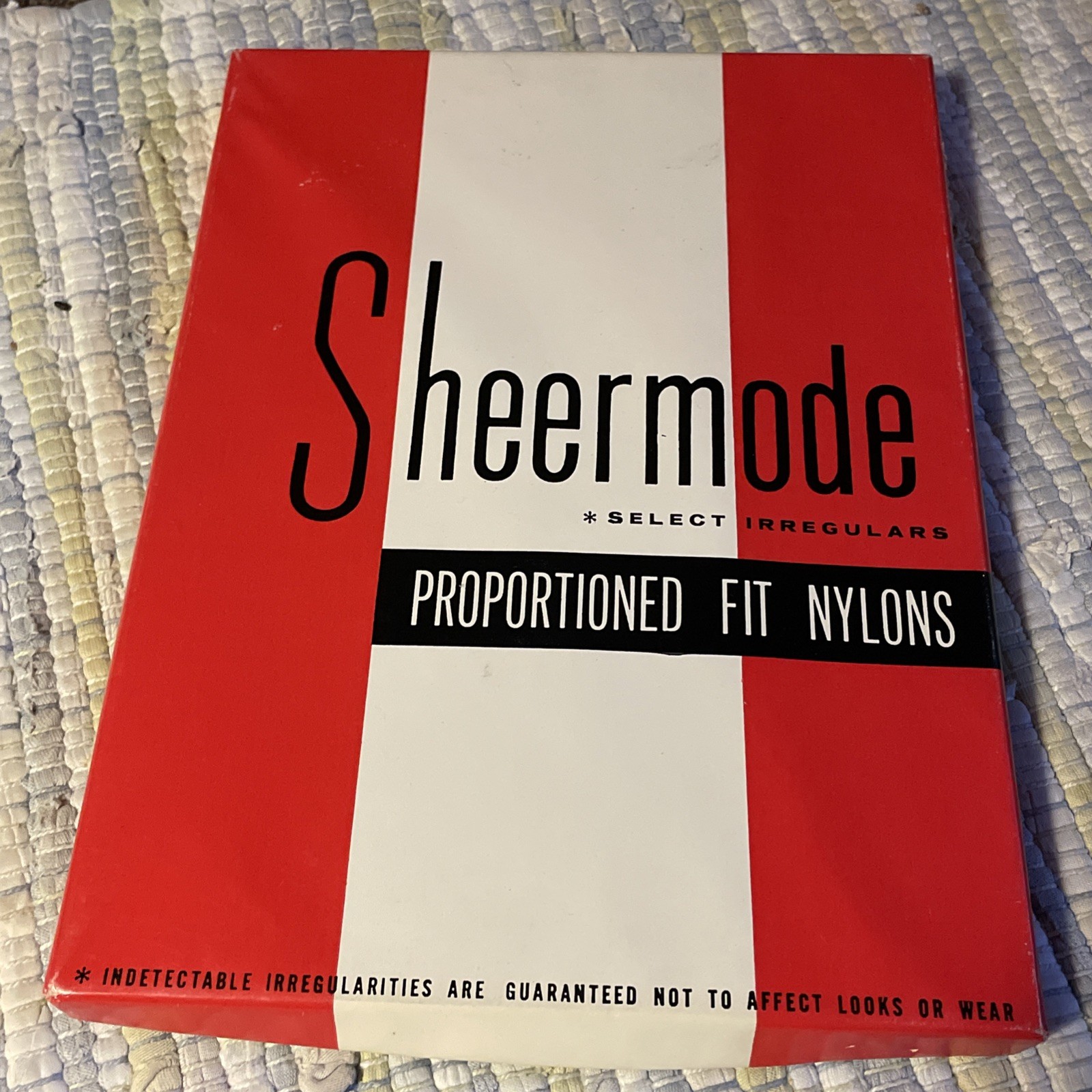 1950’s Sheermode Garter Stockings New in Box 1 Pair SZ 10-10.5 M Beige Glo
