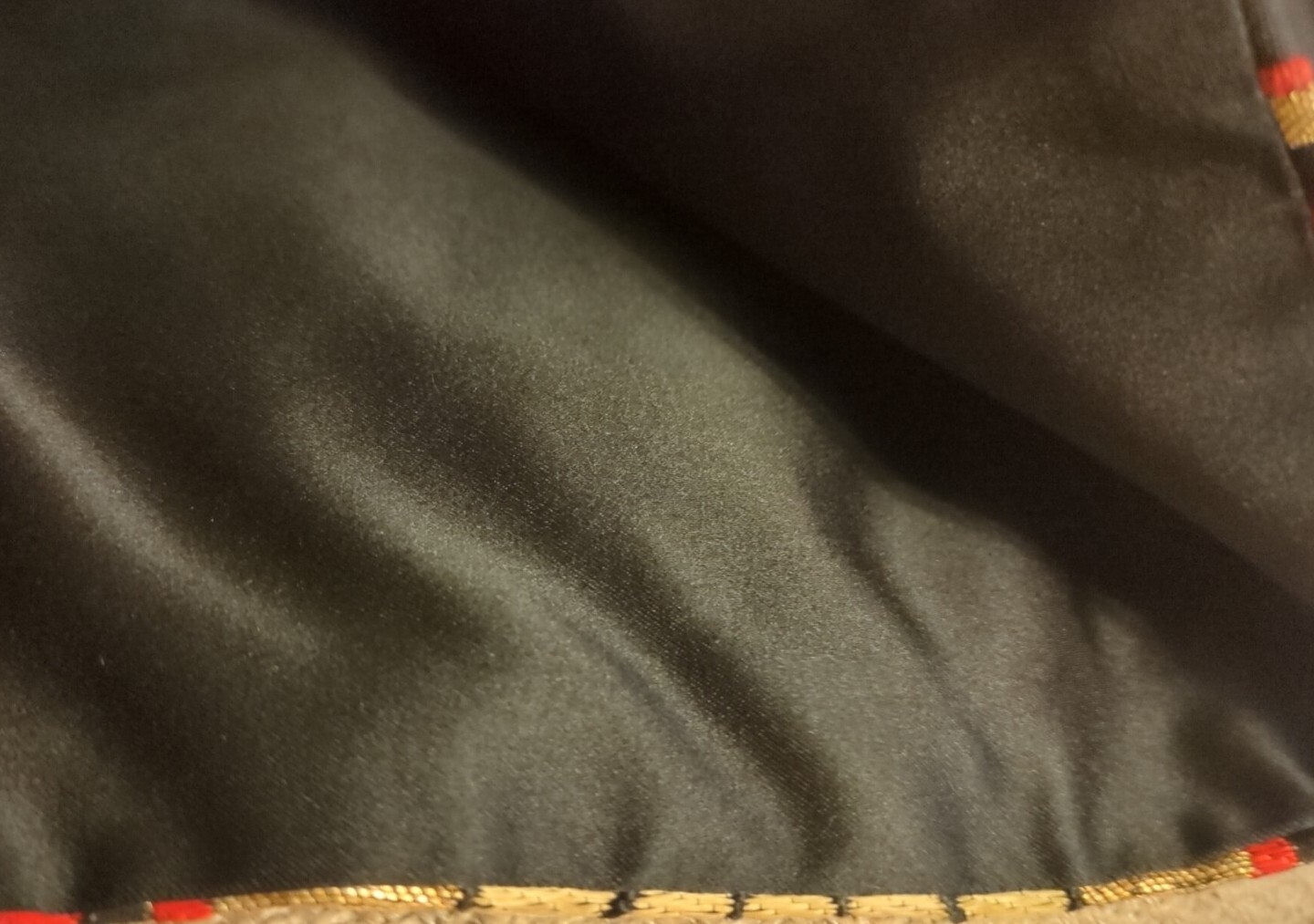 Vintage Red/Black Gold Lame Floral Embroidered Coat