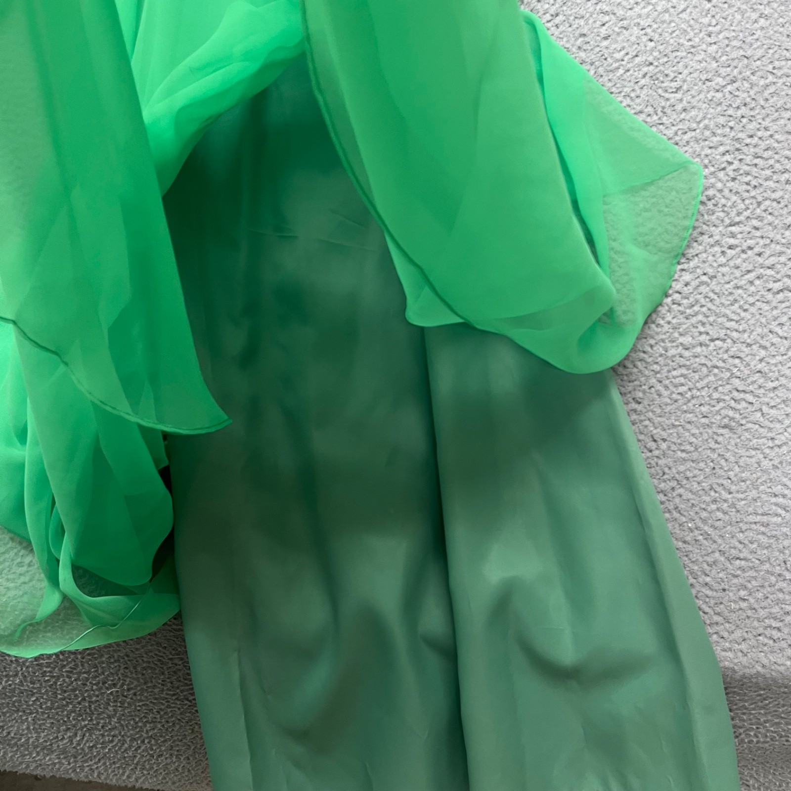 Mike Benet Formals Dress Womens 6 Green Layered Sheer 1960’s True Vintage Retro