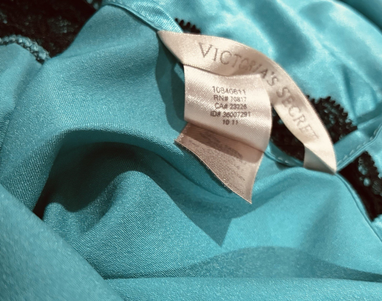 Vtg Victoria’s Secret Green Black Lace Satin Teddy Lingerie S