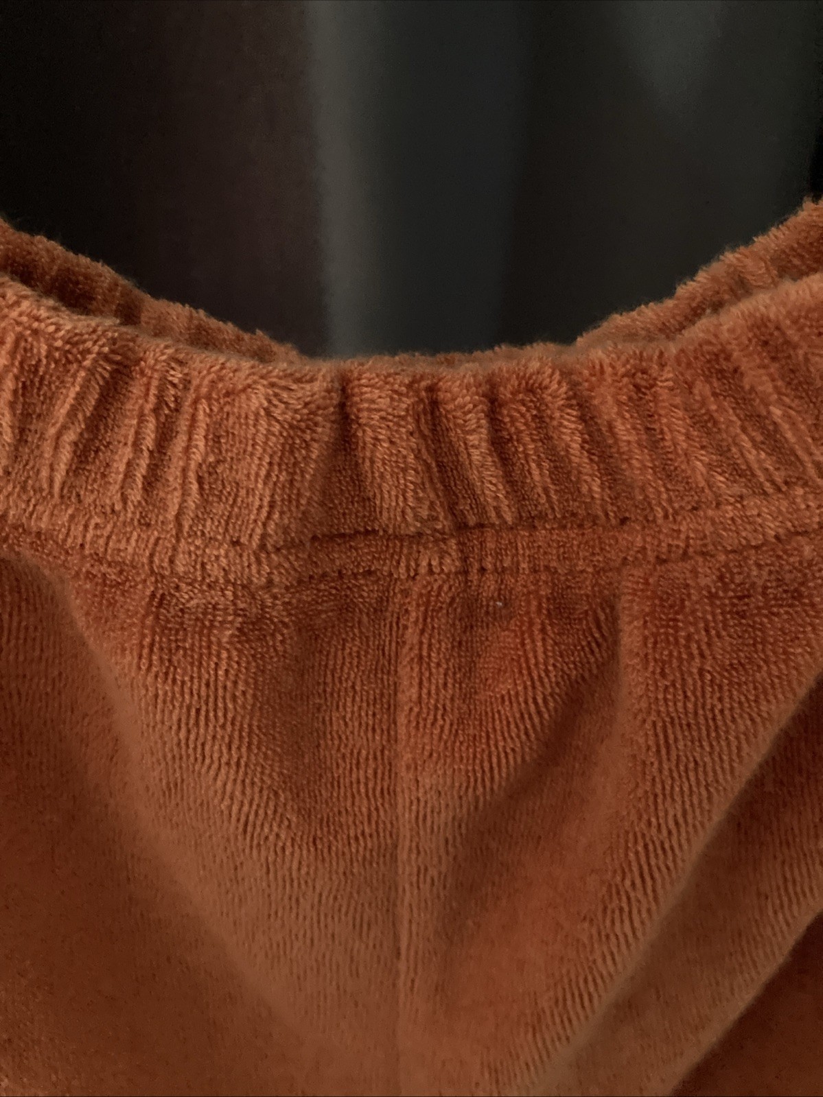 Vintage 80s Real Clothes by Saks Fifth Ave Sz M Orange Terry Cloth Pull-On Pants