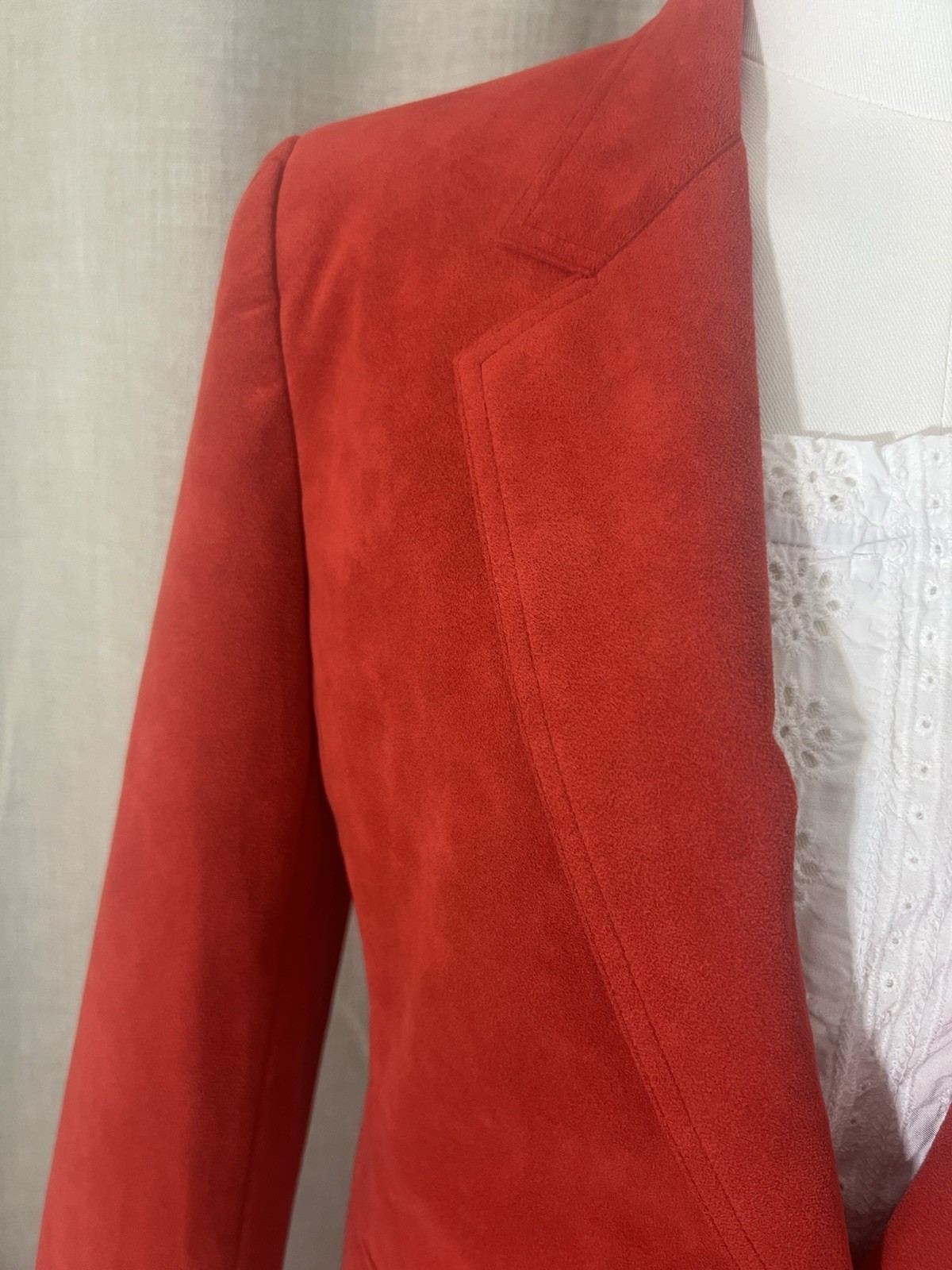 Women’s Vintage Ultrasuede Candy Red Jacket/Blazer Size 6-8 Union Tag