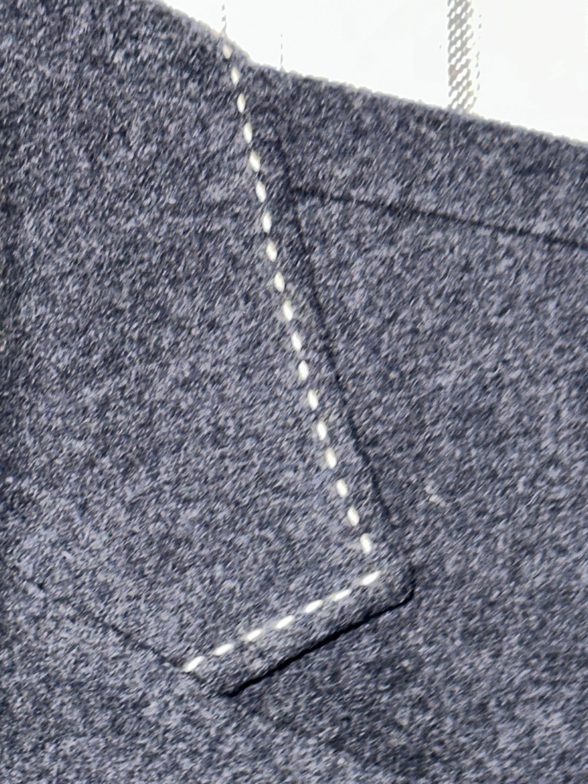 Collection By Harve Benard Gray Wool White Stitching Blazer Jacket 10 Vintage