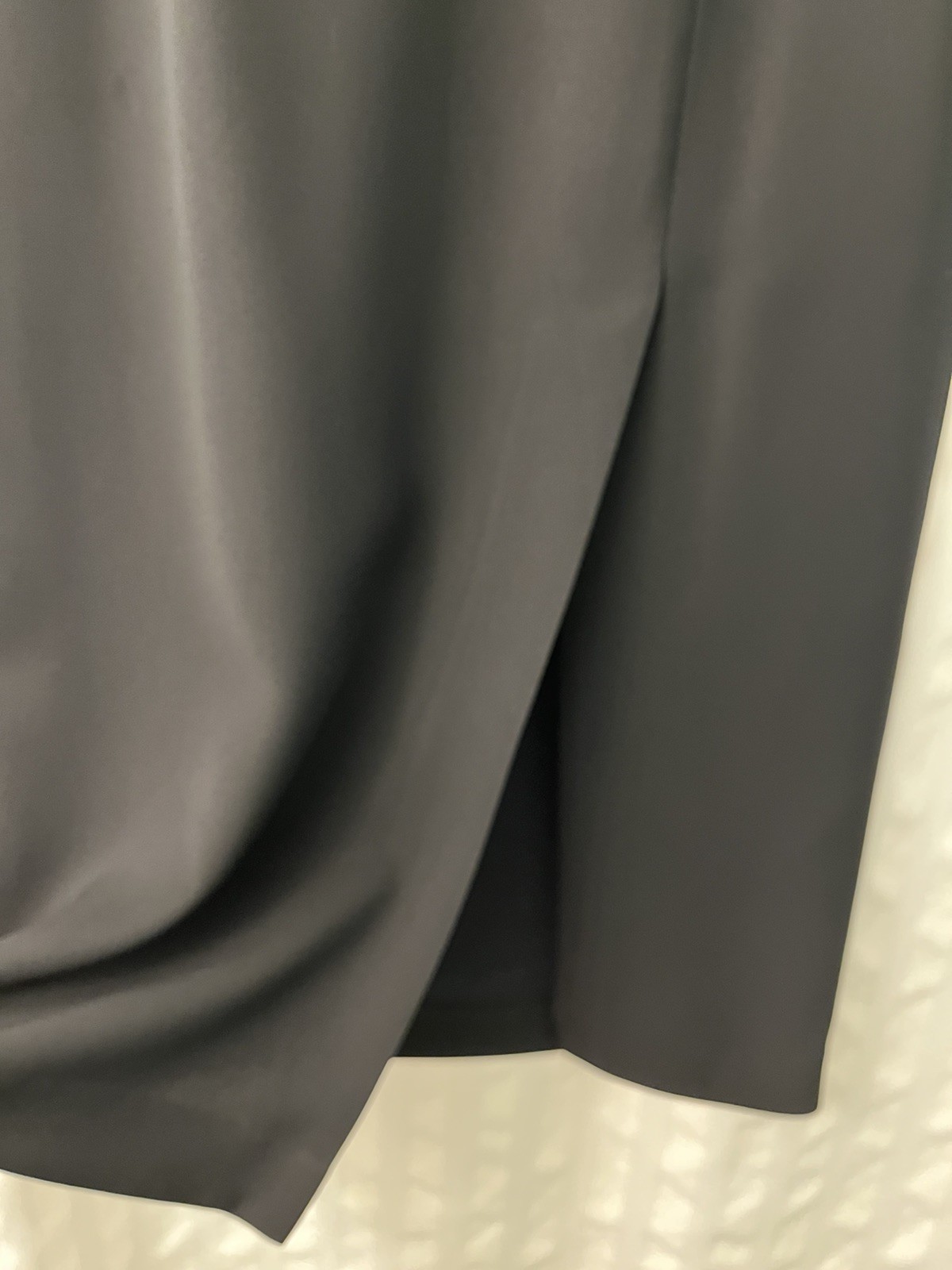 Vintage Petite Sophisticate Black Mid-Calf Pencil Skirt slit Career dressy 2P