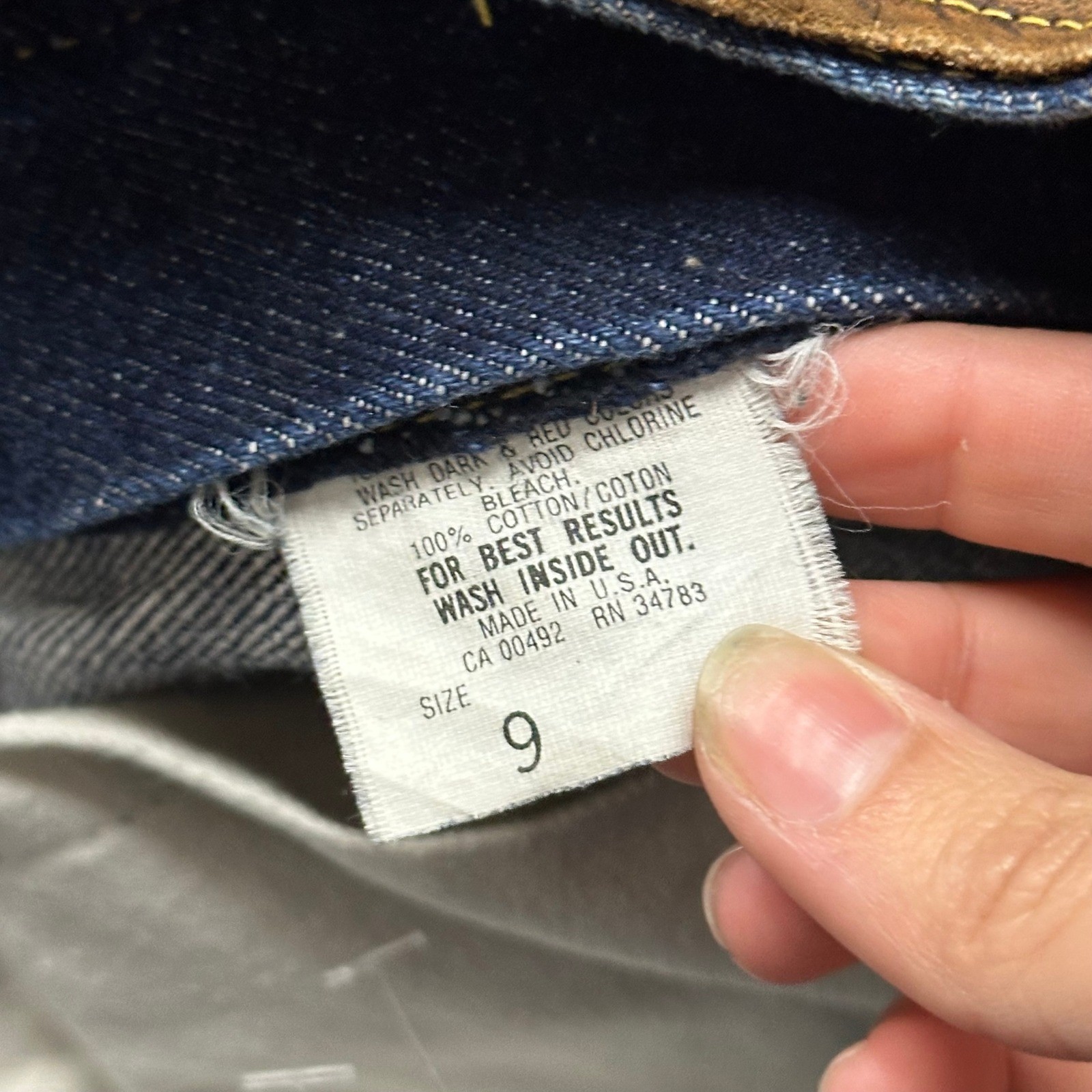 Lee Jeans Womens Size 9 Dark Wash High Waisted Straight Leg Cotton Made in USA