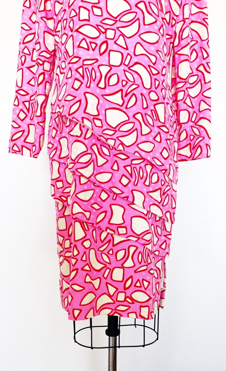 1980s David Hayes Dress / Saks Fifth Avenue Dress / 1980s Dress / Size Large