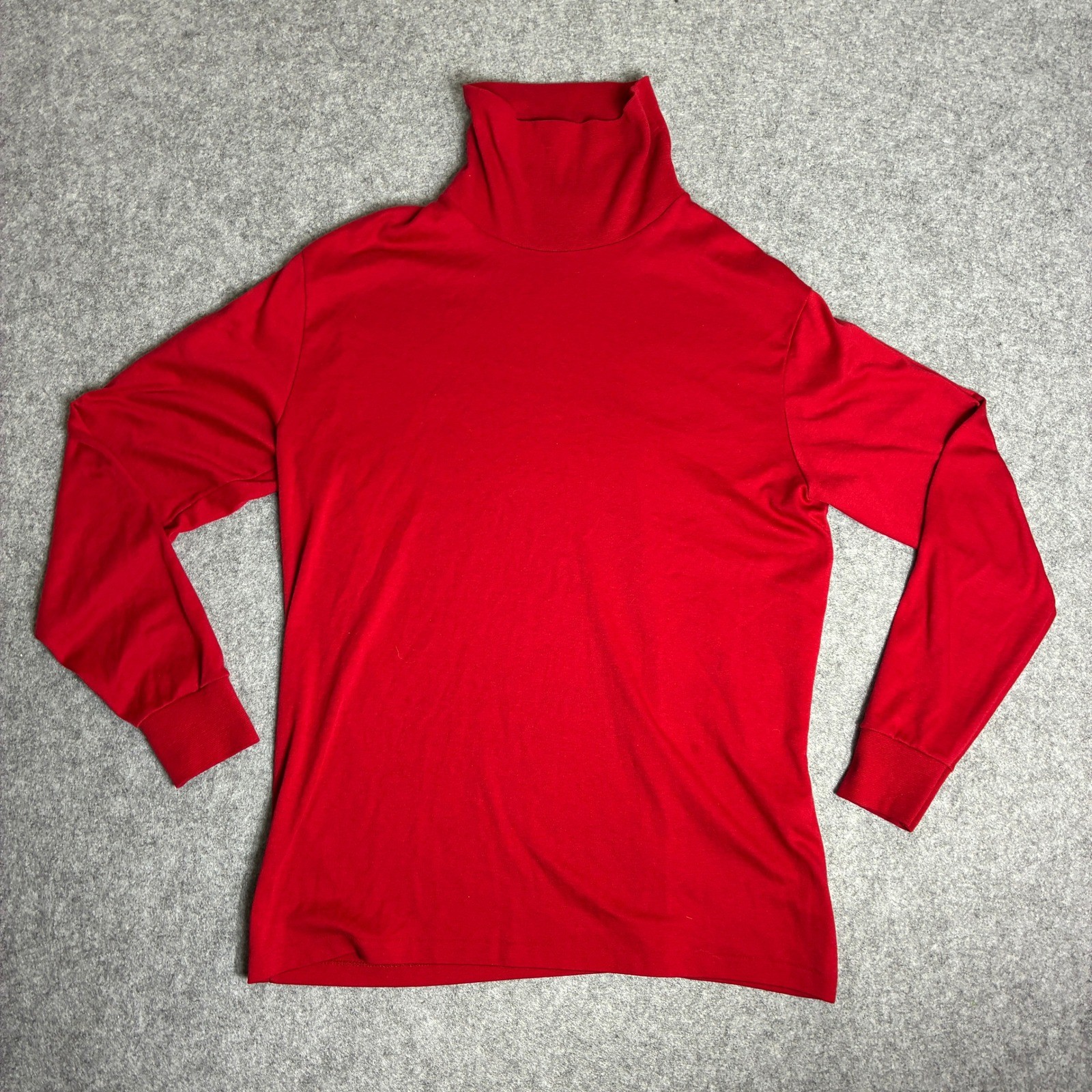 Vintage Munsingwear Red Turtleneck Long Sleeve Women’s XL Made in USA Solid Knit