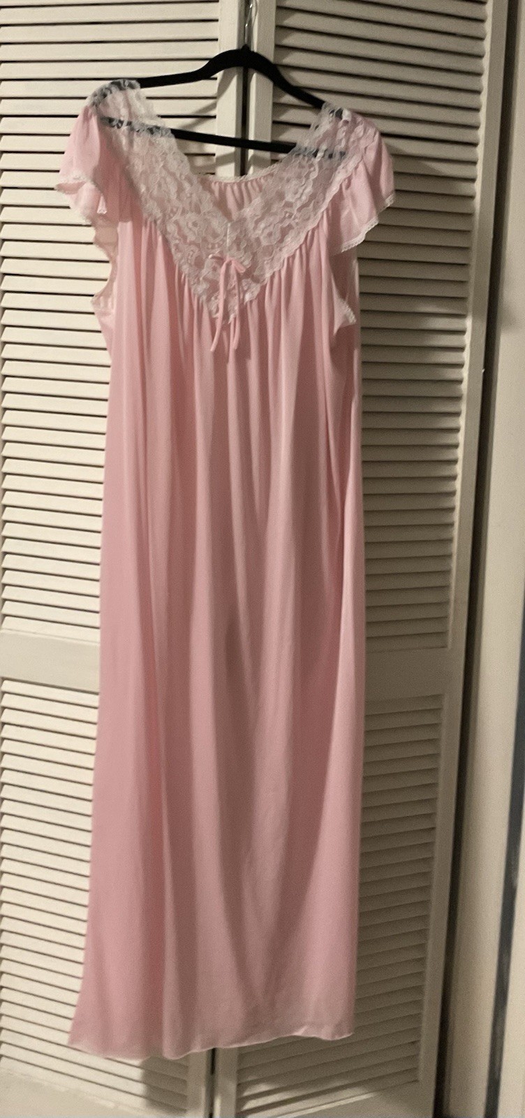 Plus Size 1X Glencraft vintage negligee Pretty Pink With Lace