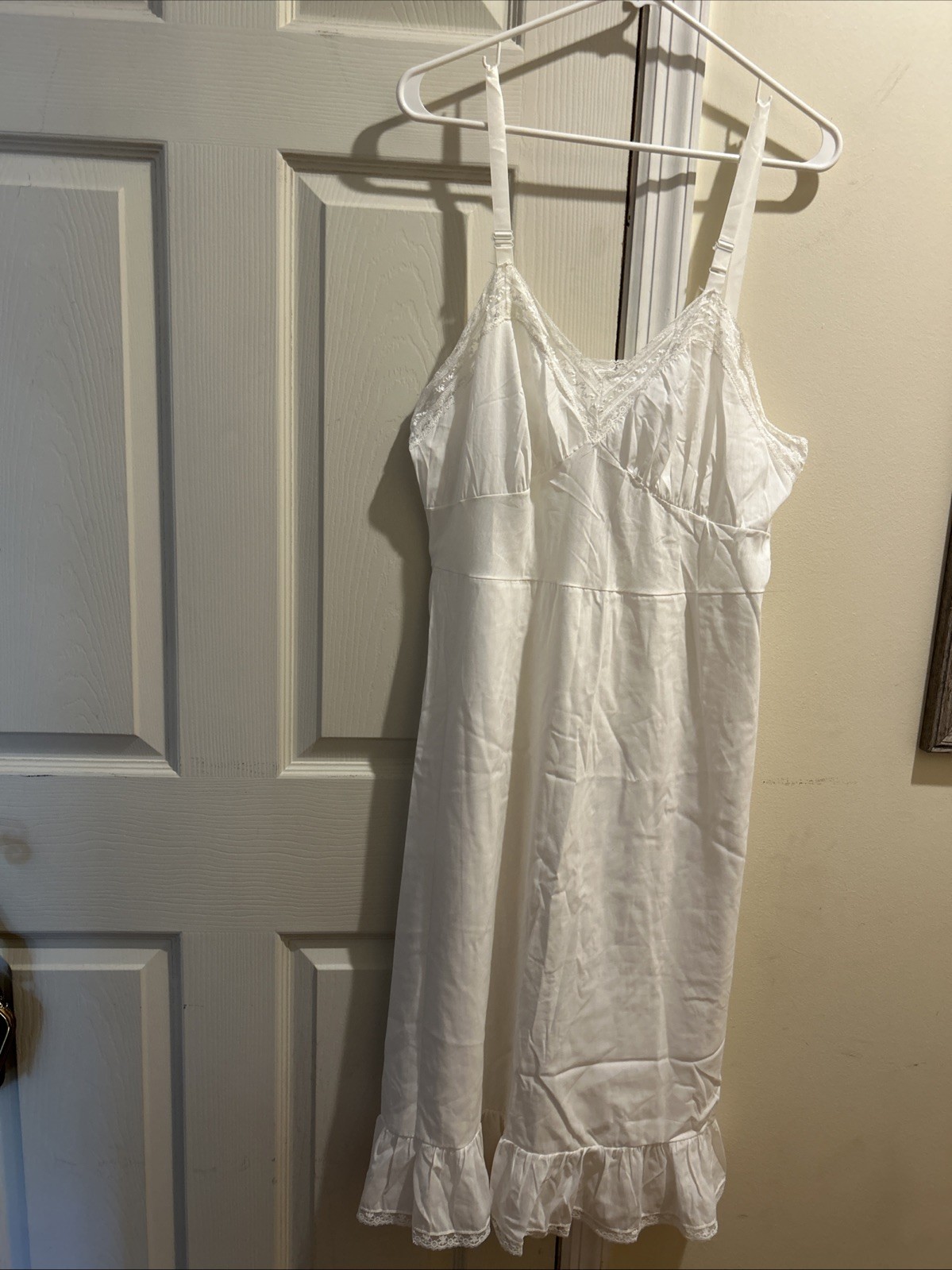Vintage Pinehurst Cotton Full Slip 40 Prairie Cottage Core Dacron Blend Nylon