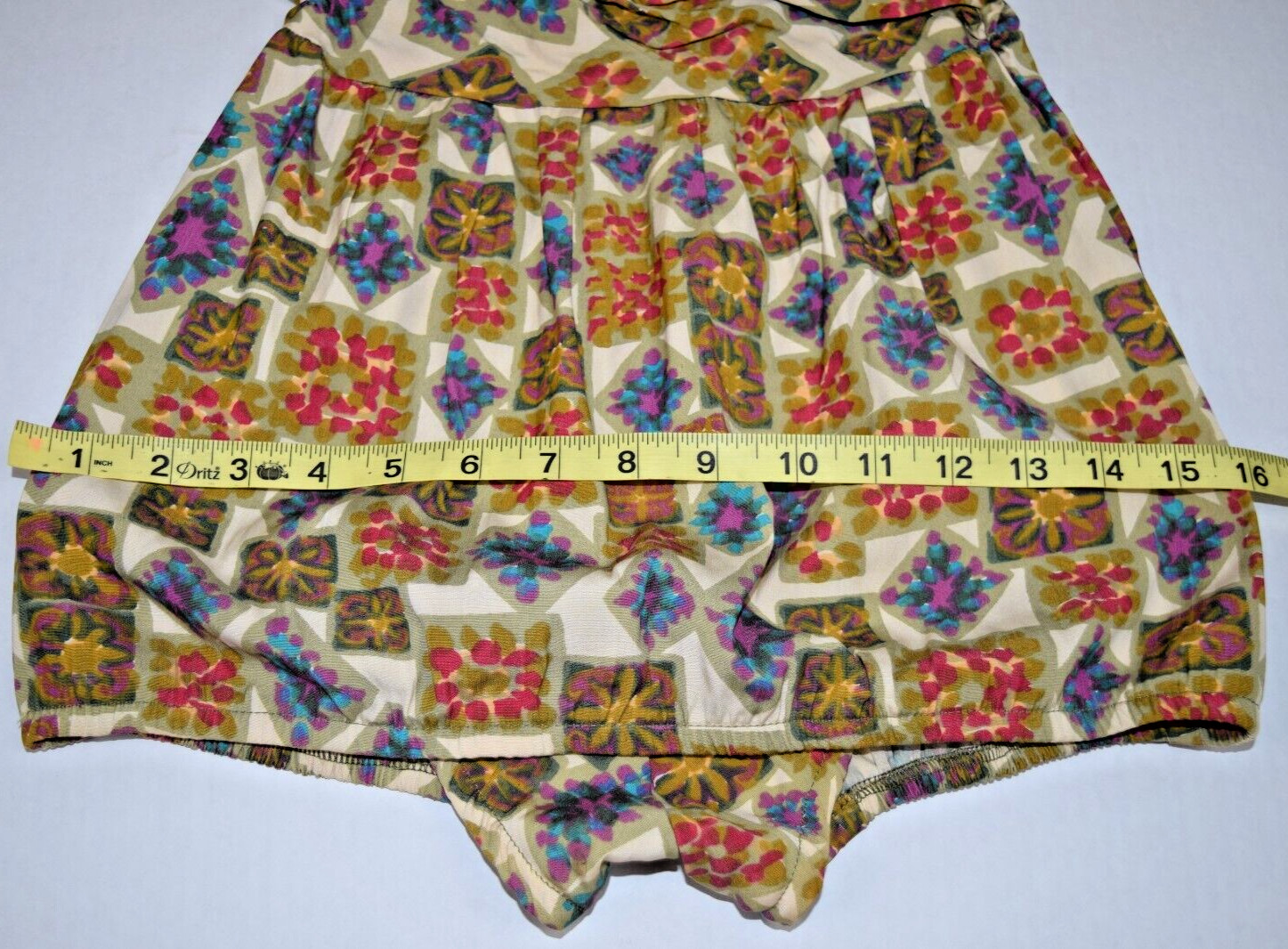 Vintage Swimsuit Rose Marie Reid Size 12/34 S/M 50s Ruched Geometric Made USA