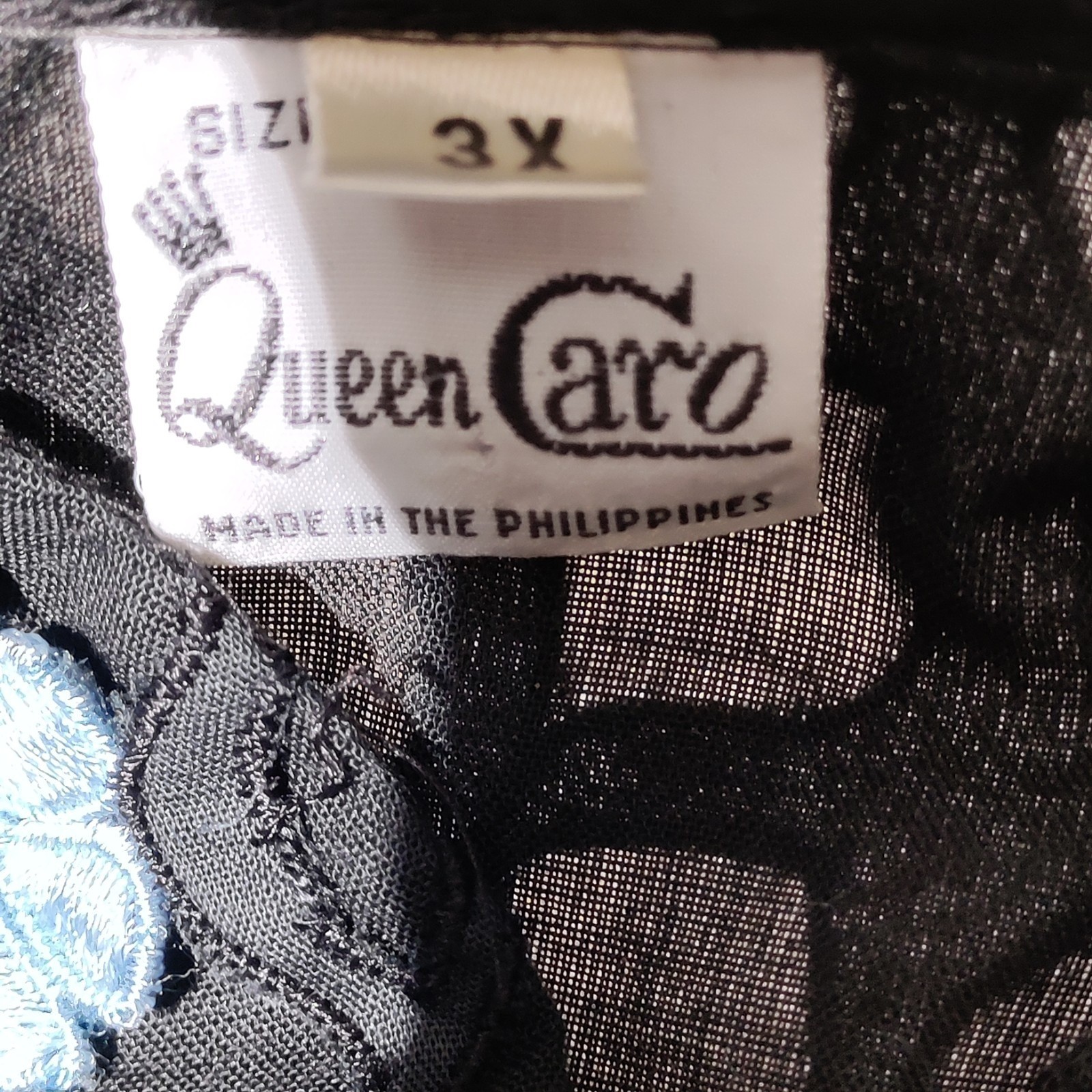 QUEEN CARO OF HONOLULU Vintage Cutwork Heavily Embroidered Applique Jacket Sz 3X