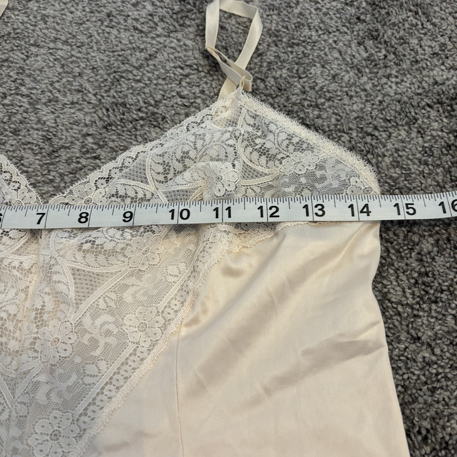 Vintage WONDER MAID NYLON Romper Bodysuit Teddy Lace Chiffon Bridal ~34
