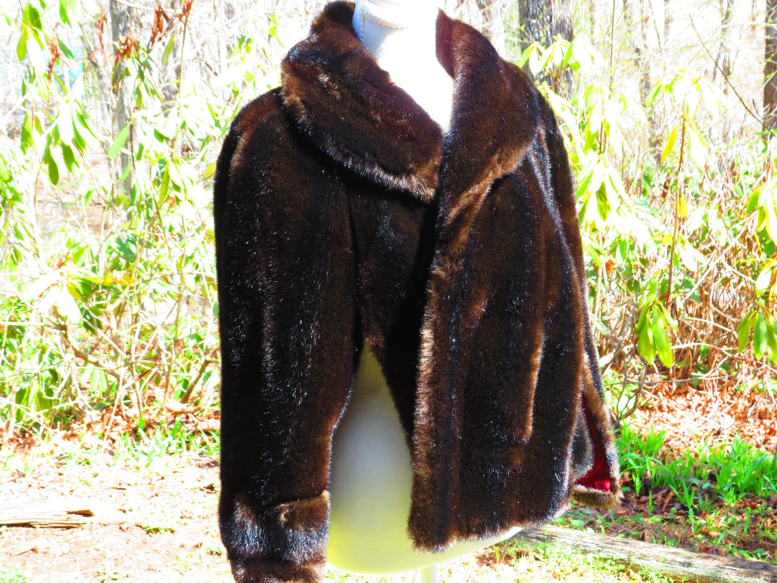 Vintage Tissavel France Faux Fur Stole Wrap Shawl Fisher’s Lincoln Park 21″x25″