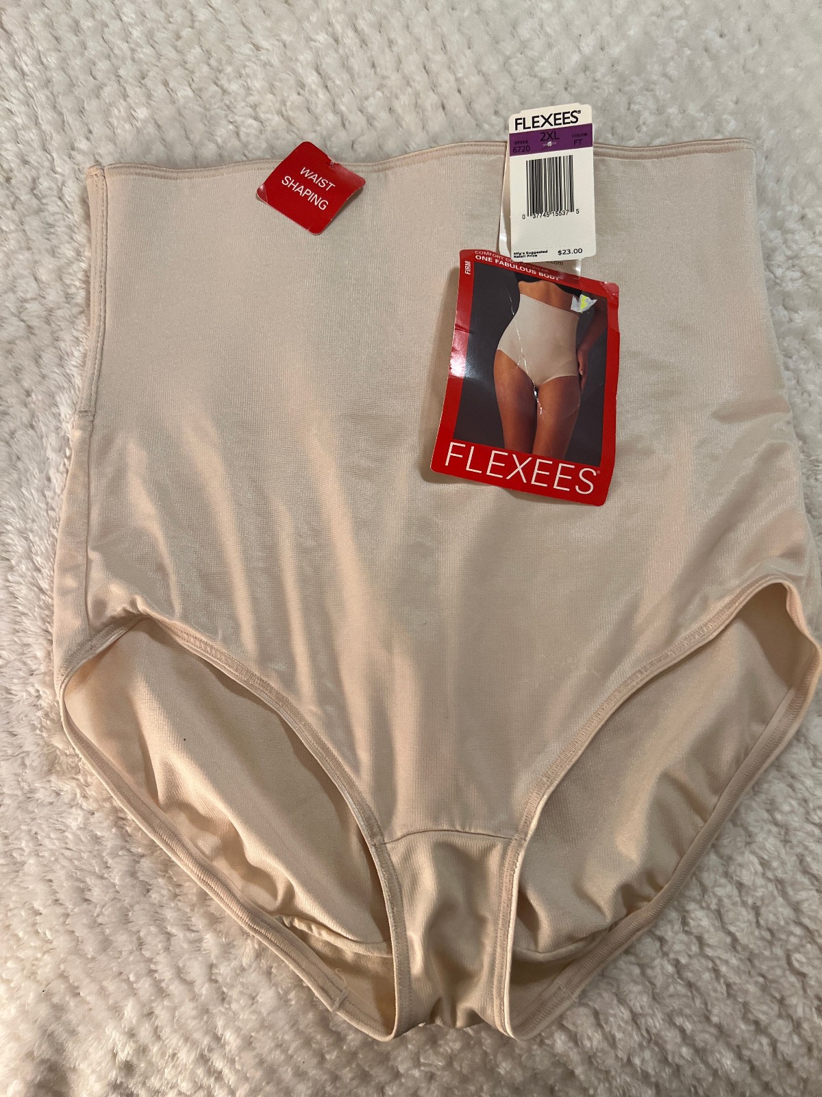 FLEXEES Comfort Controlwear One Fabulous Body Firm Style 6720 Size 2XL beige NWT