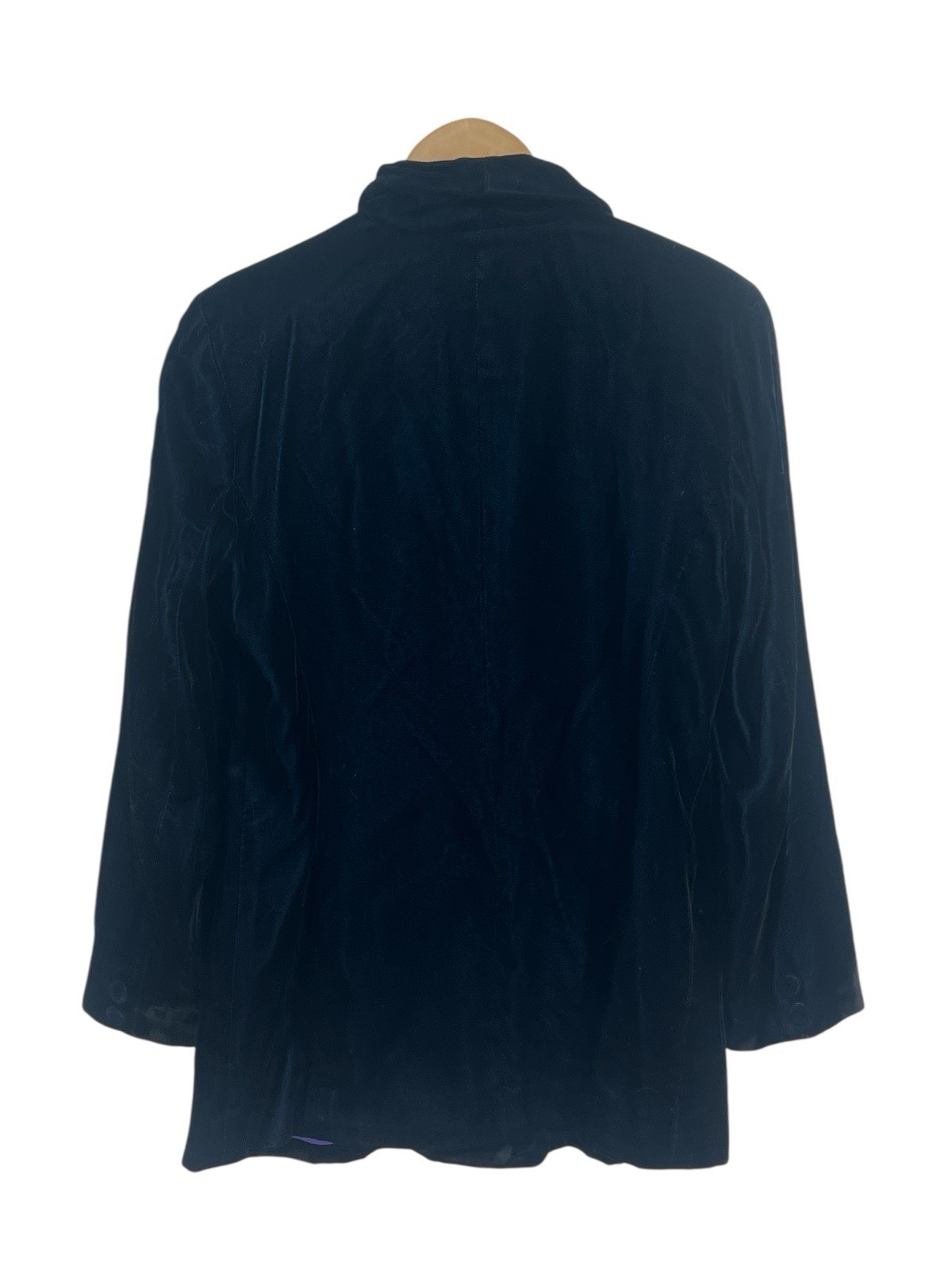 VTG Clifford & Willis Blue Iridescent Velvet Blazer Double Breasted Size 8