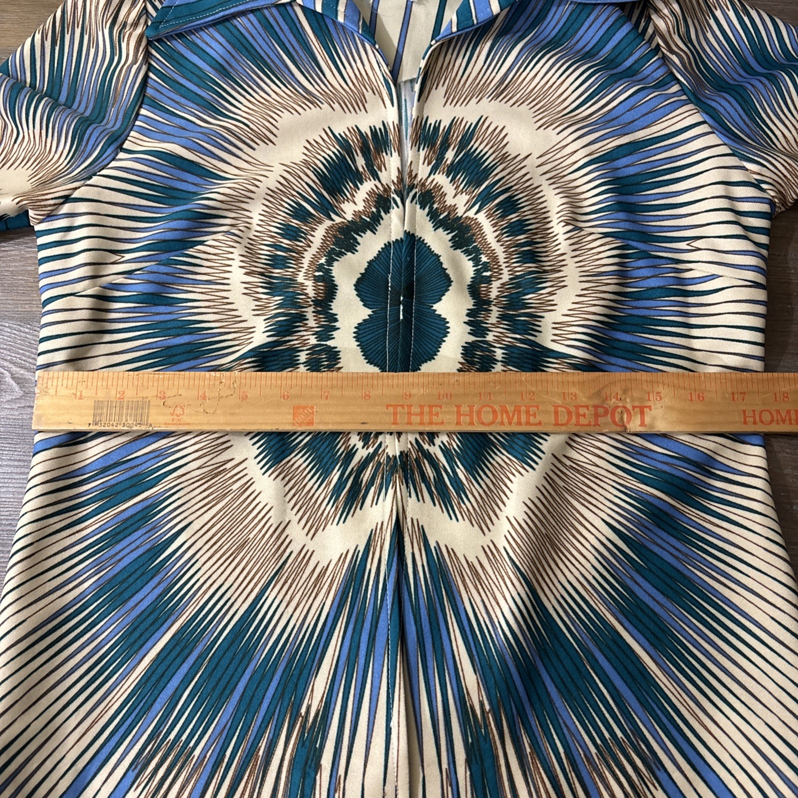 Lorax Originals Skirt Jacket Matching Set Blue Tan Teal Abstract Tie Dye Pattern