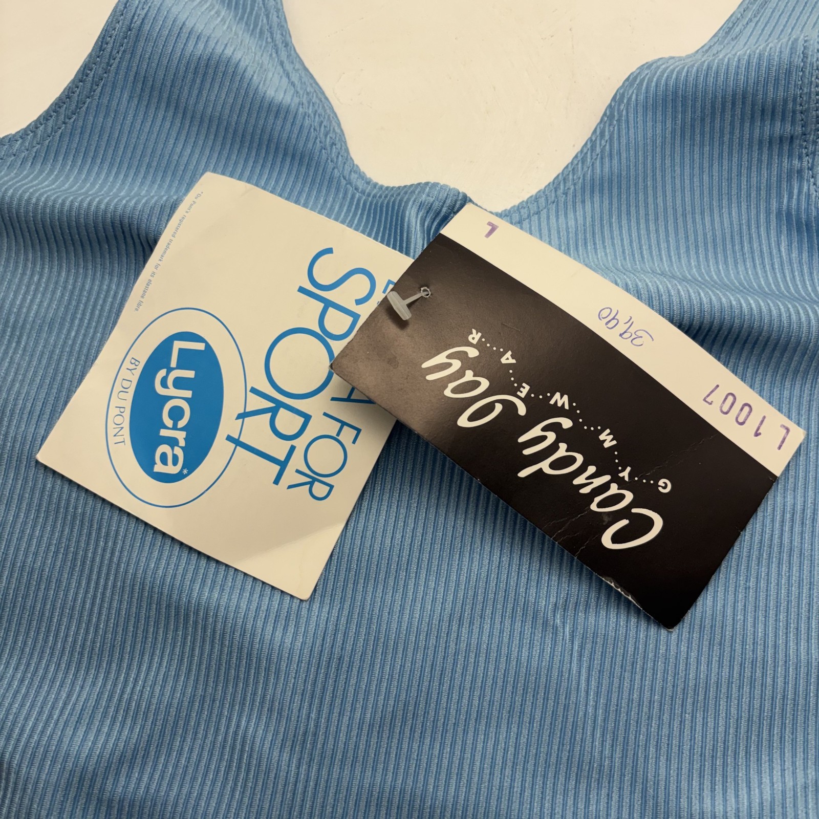 Exlusive Candy Jay Sky Blue Leotard 80s-90s / Retro Aerobics / West Germany