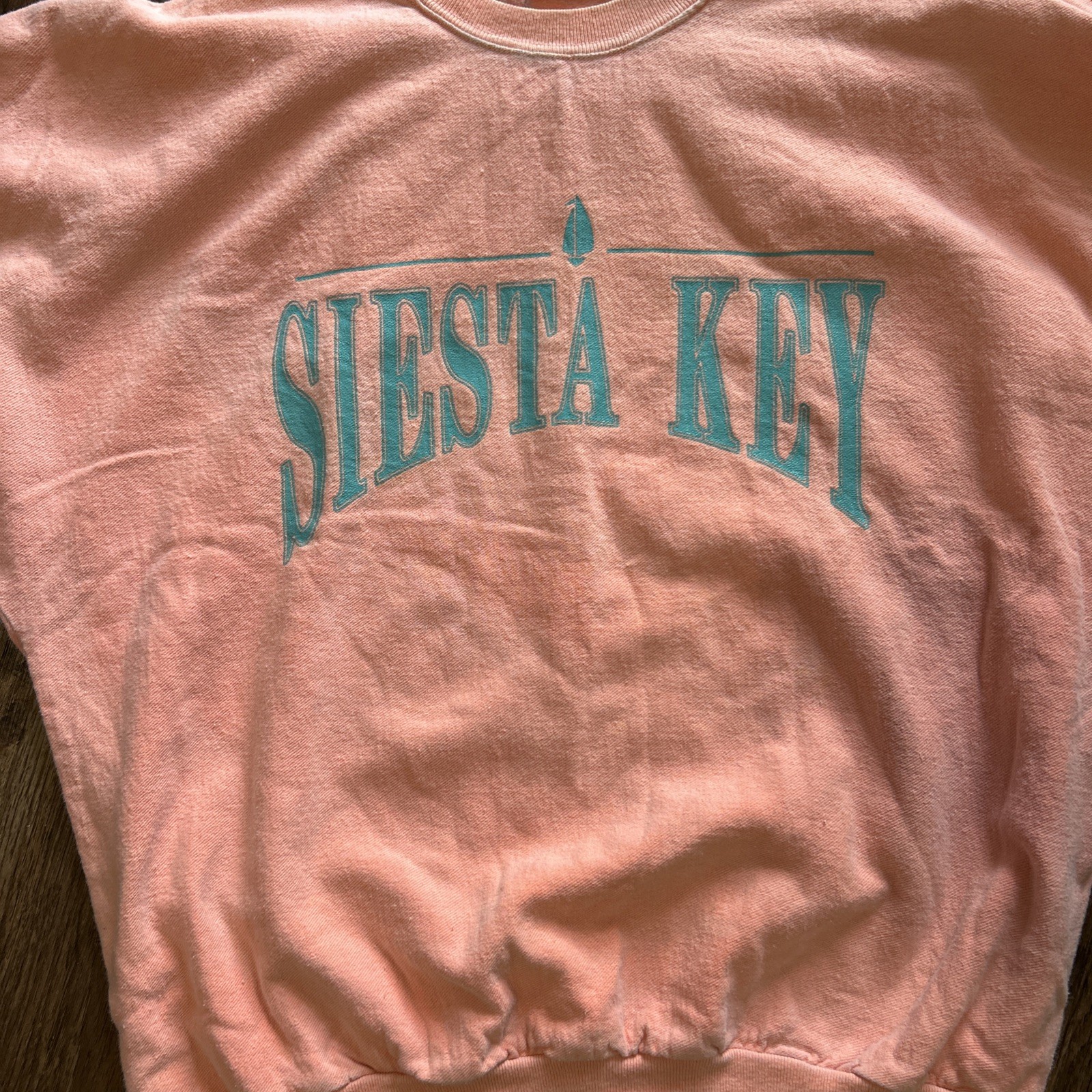 Vintage Cottontops Pullover Crew Neck Sweatshirt Siesta Key large Orange USA