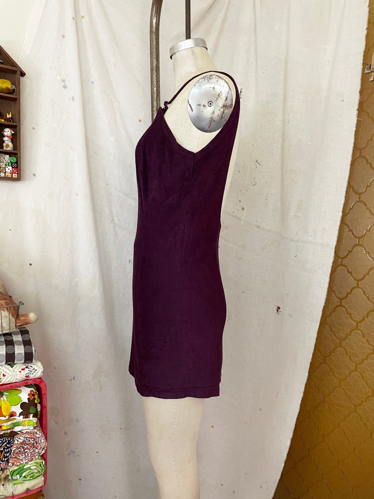 RARE Vtg 40s Jantzen George Petty Pinup Girl Knit Terry Cloth Swimsuit sz 40 / L